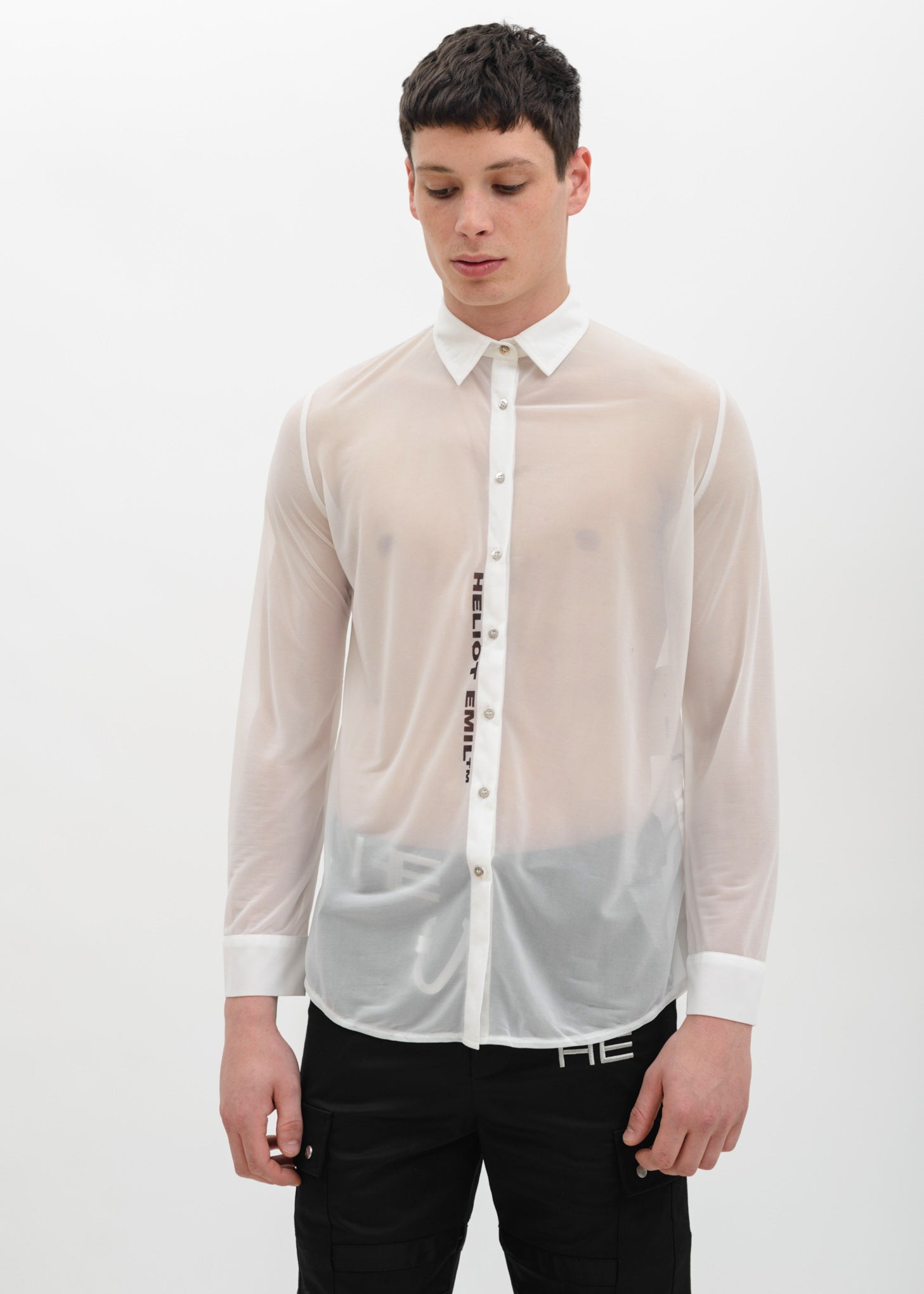 White Semi Transparent Shirt – 017 Shop