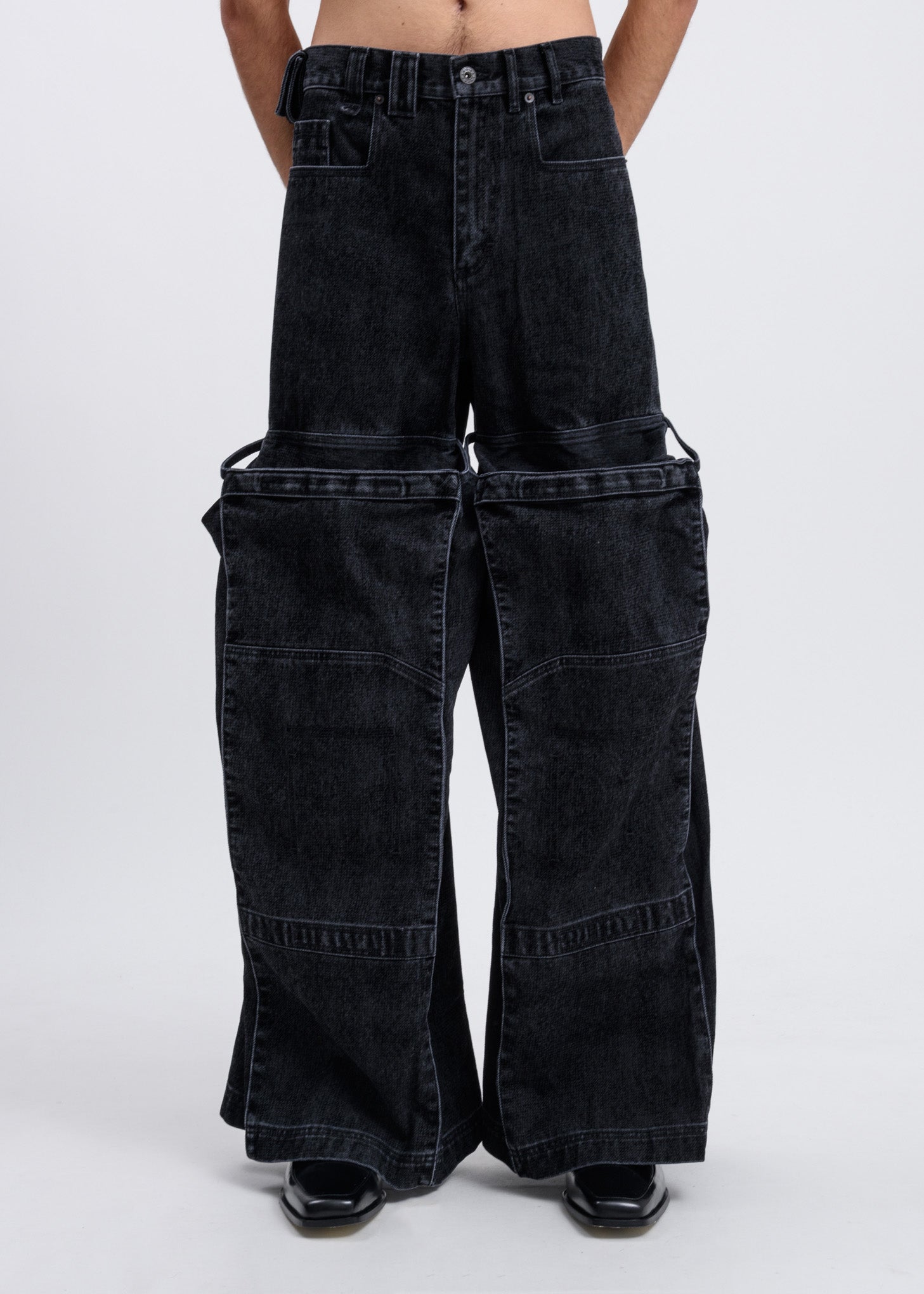 y/project pop up denim jeans-