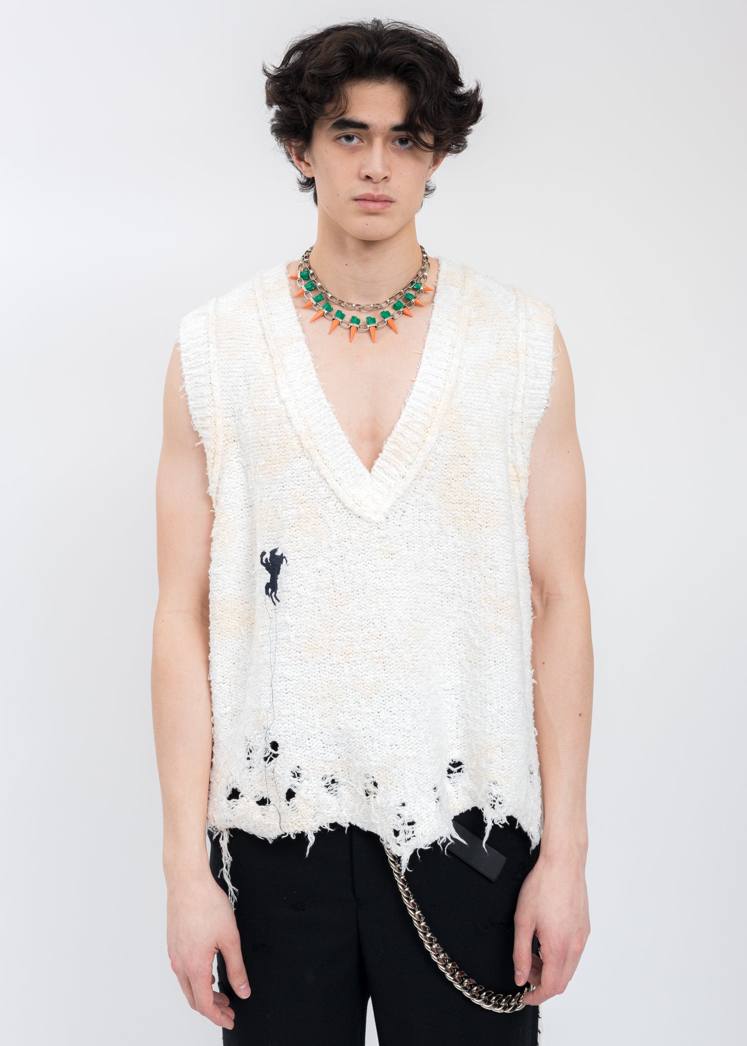Ivory RECYCLE COTTON BLEACHED Vest – 017 Shop