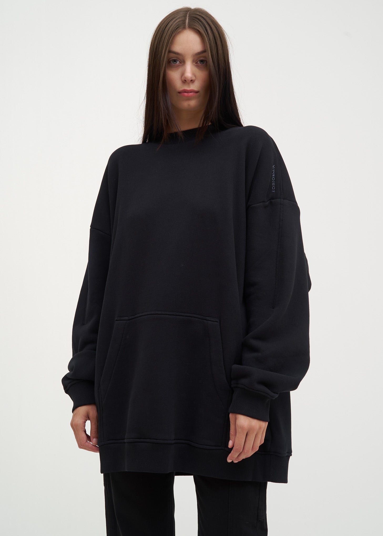 Black Paneled Hoodie – 017 Shop