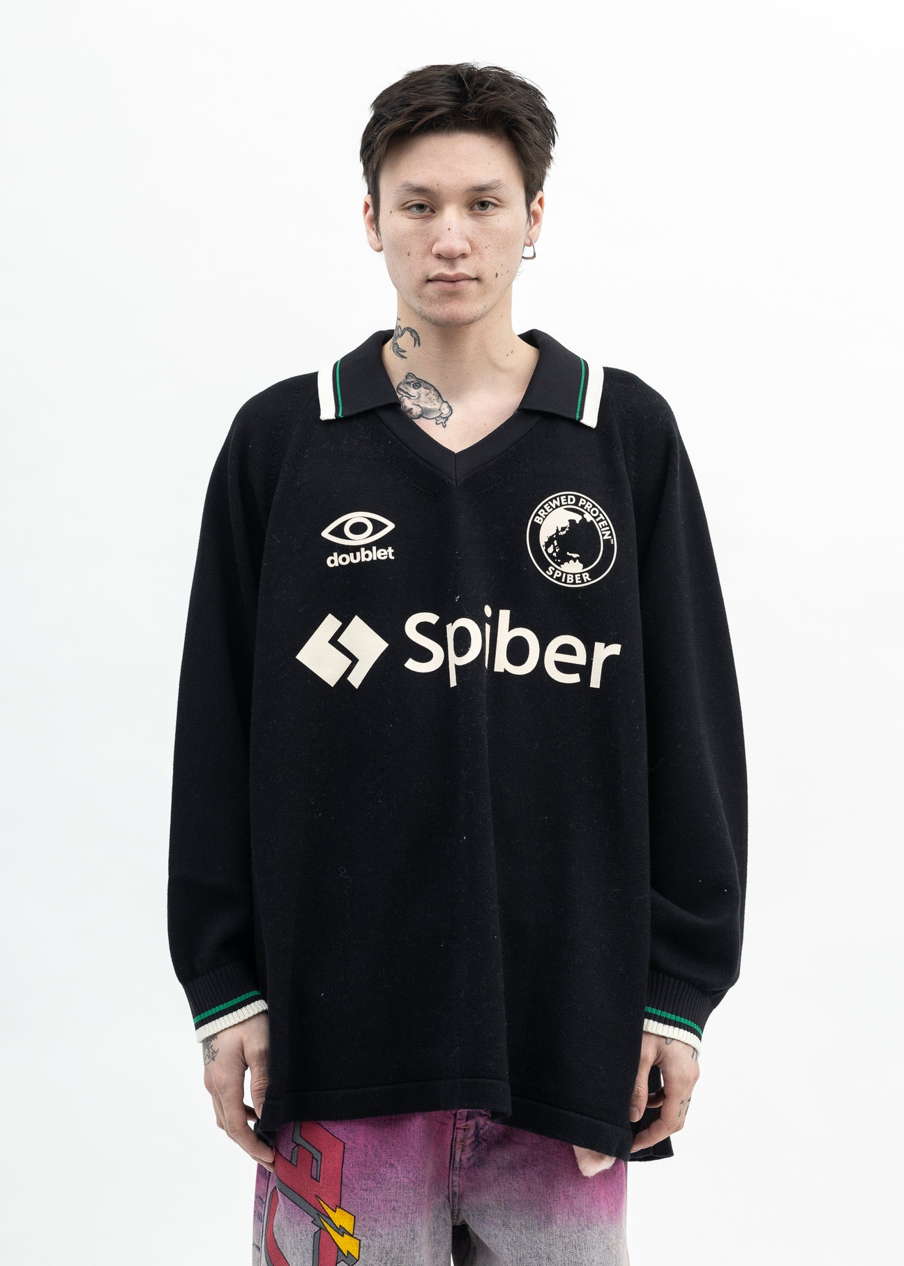 Black Team Spiber Football Sweater – 017 Shop