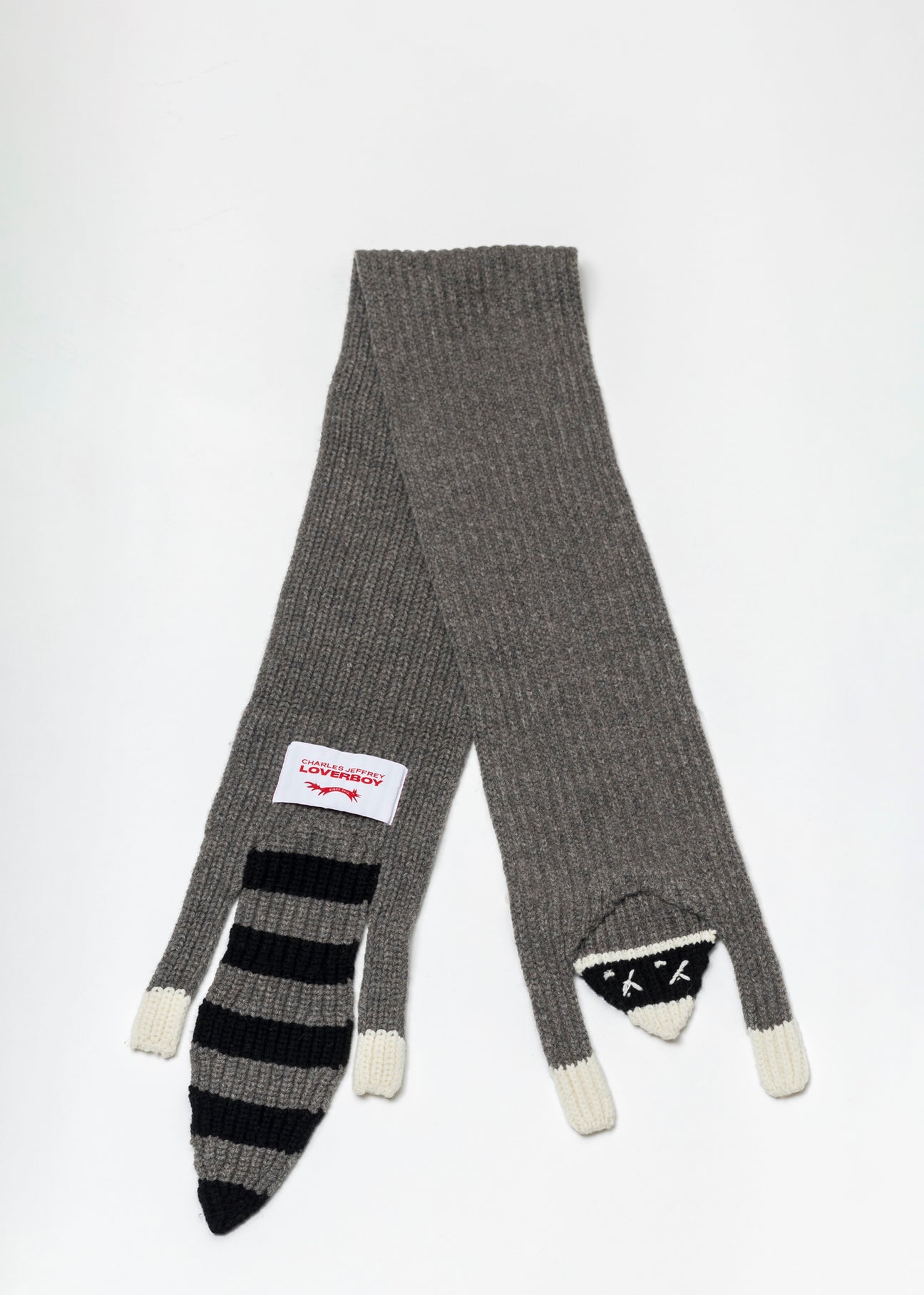 小物 Charles Jeffrey LOVERBOY MOHAIR SCARF RACCOON ANIMAL SCARF – 017 Shop