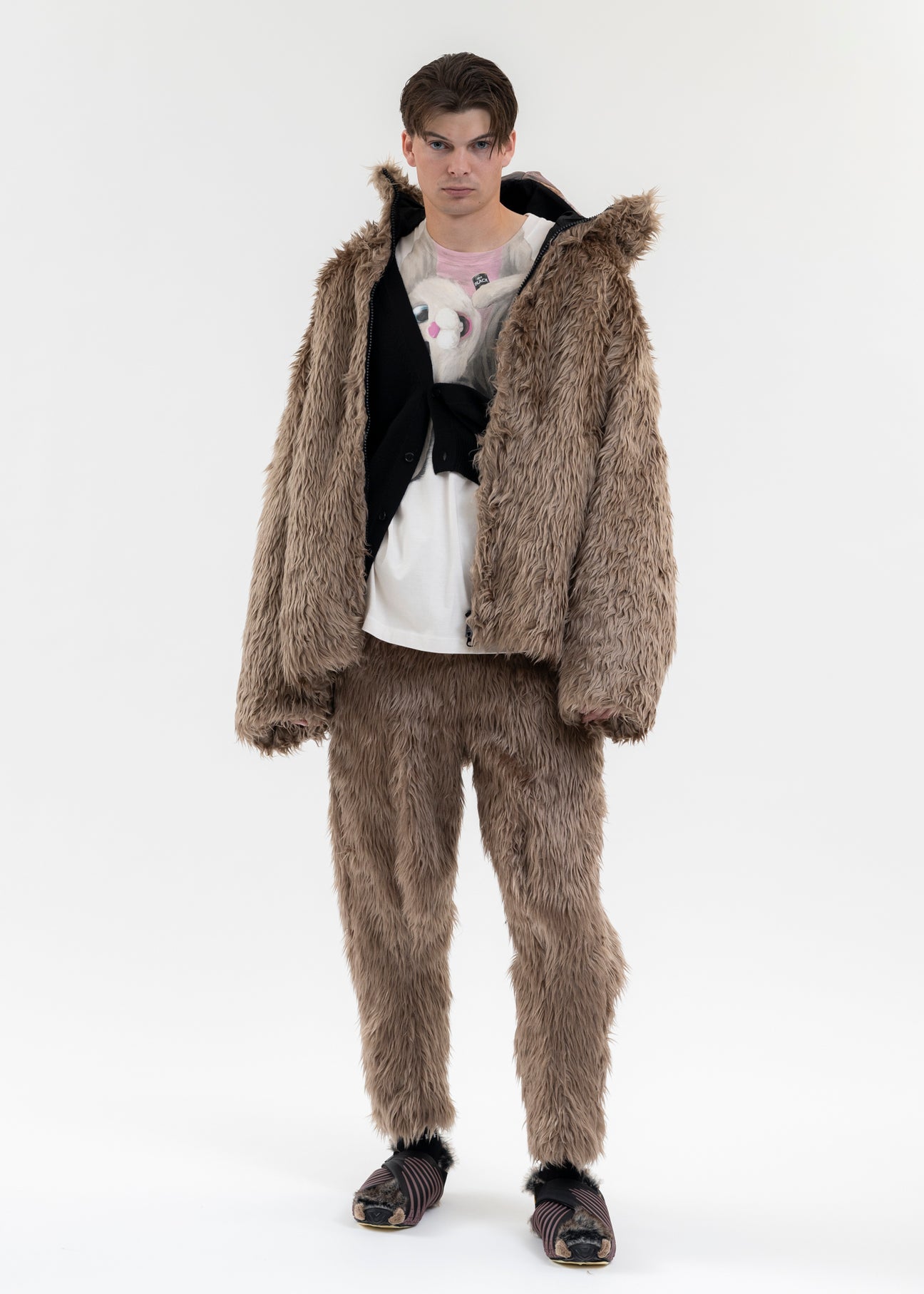 BEIGE ANIMAL TRIM FUR BLOUSON – 017 Shop