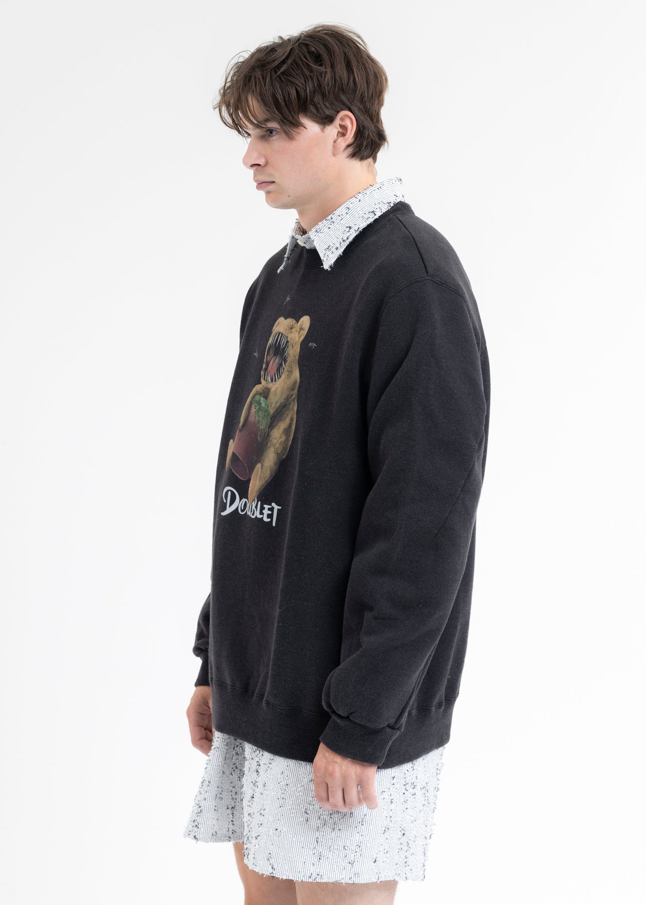BLACK VIOLENT STUFF BEAR PRINT SWEAT SHIRT – 017 Shop