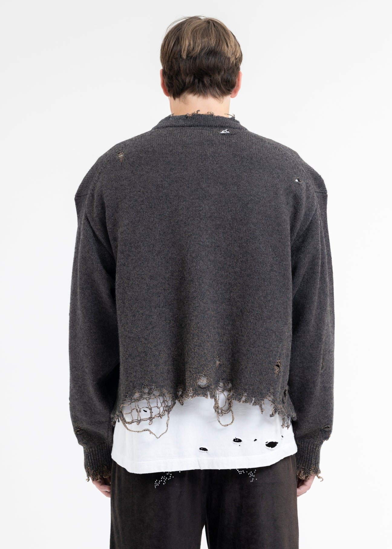 TOP GREY BROKEN HEART CARDIGAN – 017 Shop