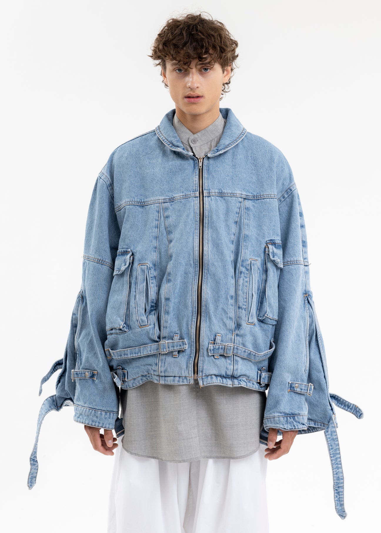 ジャケット・アウター New Classic Belted Denim Jacket 10906821-977-FRONT.jpg?v=