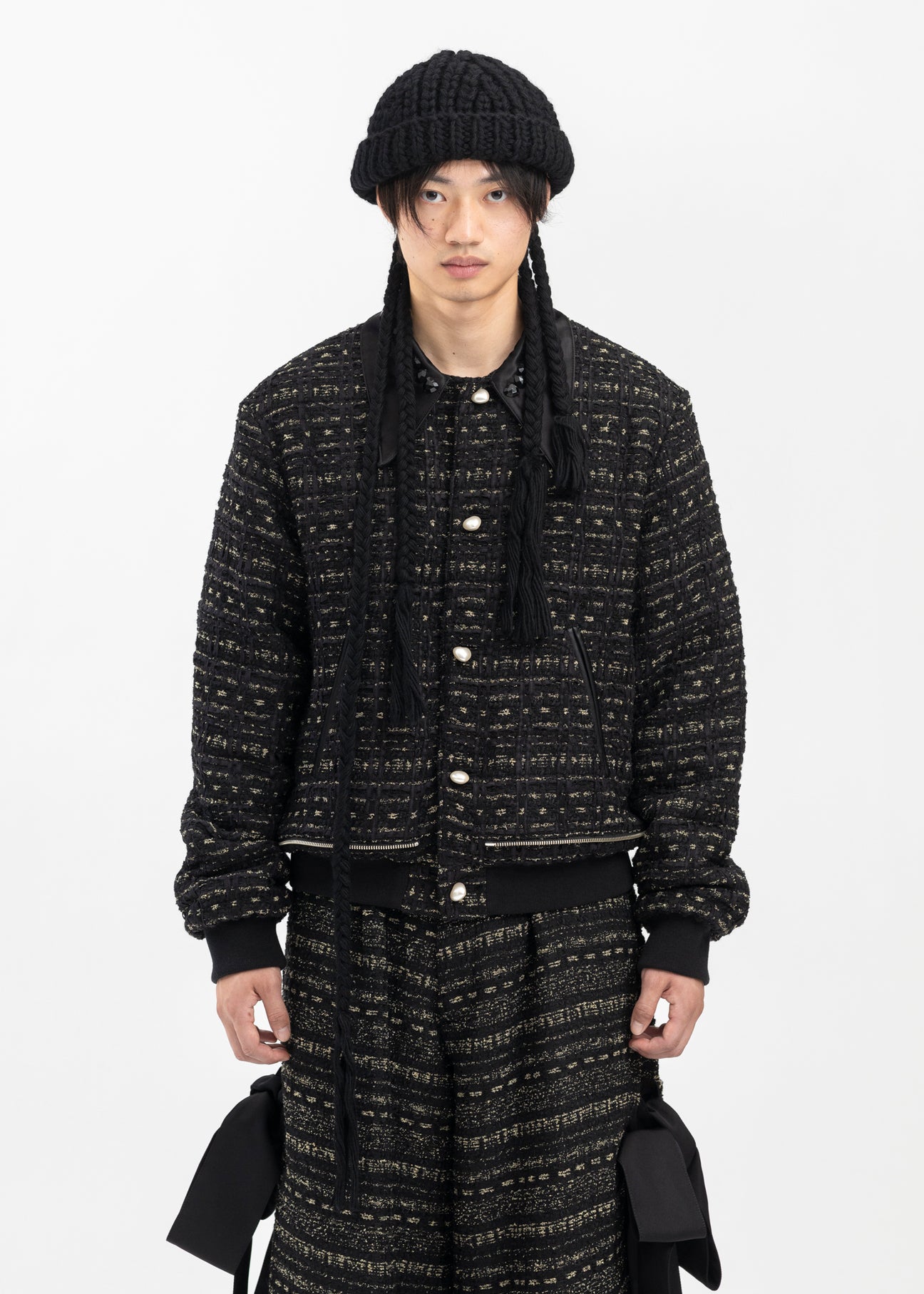 BLACK DREADLOCKS HANDMADE KNIT CAP – 017 Shop