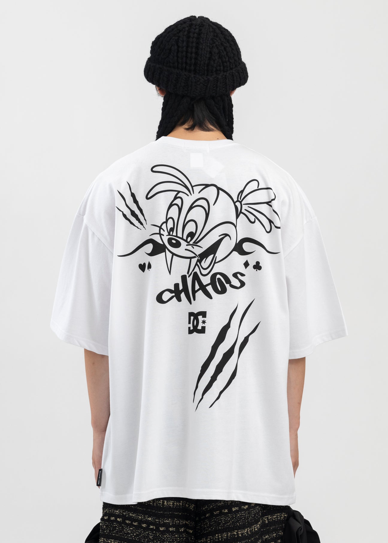 SHORT SLEEVE WIDE TEE COLLAB WITH DC SHOES ANARCHY - WHITE