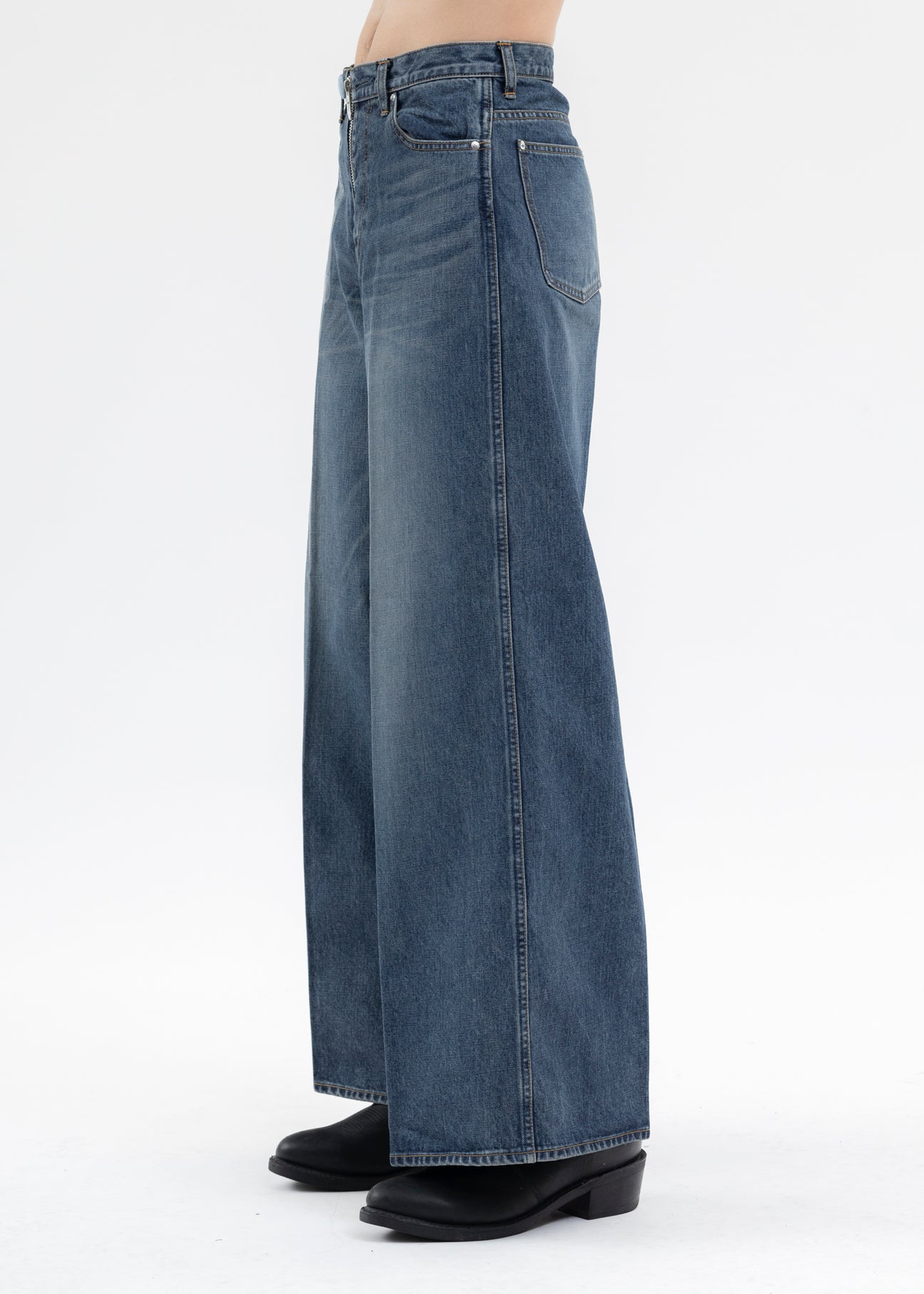 MASU BOYS FEATHER BAGGY JEANS INDIGO 48 MASU BOYS BAGGY JEANS 