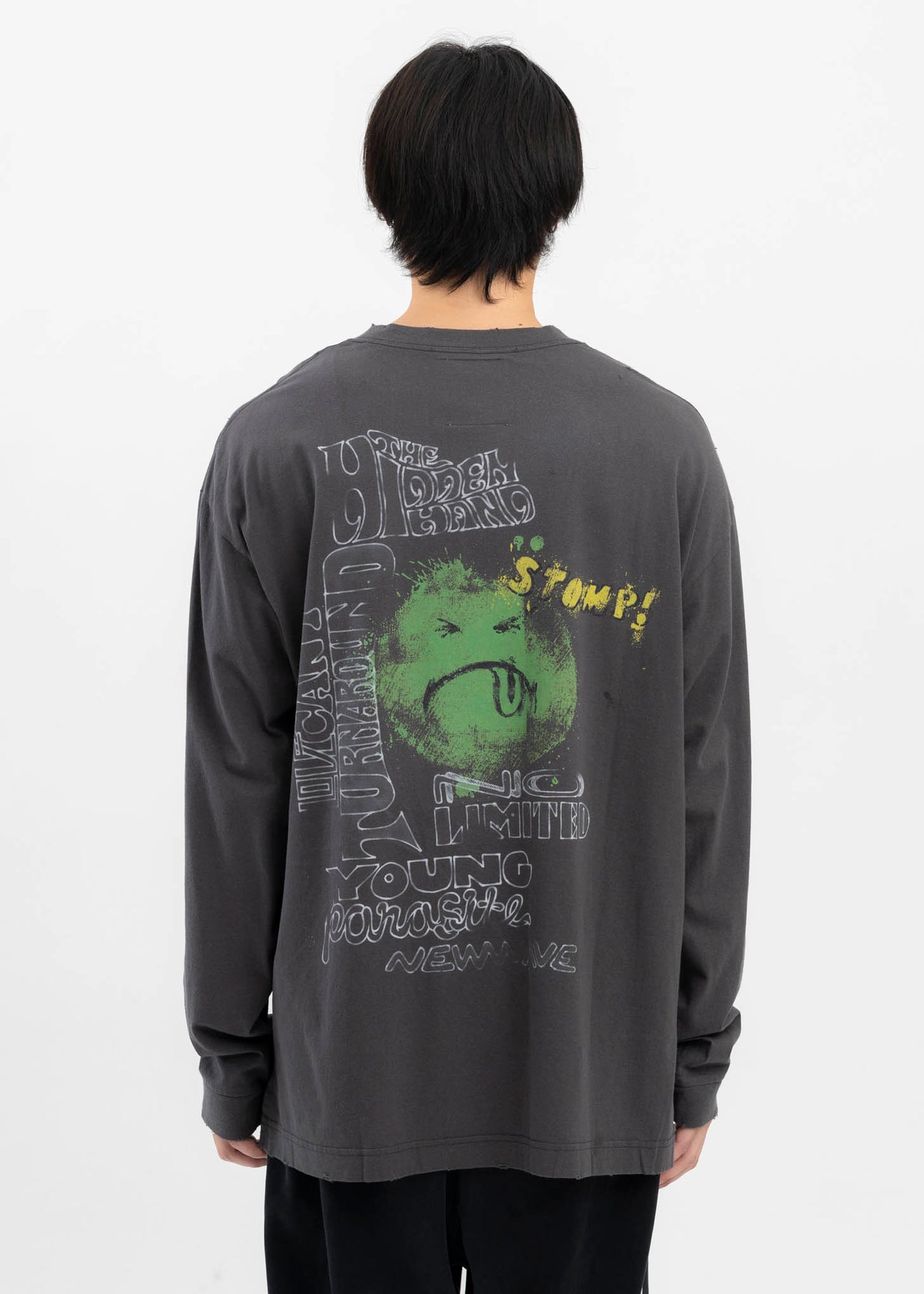 Black Clown Distressed Long Sleeves Tee – 017 Shop