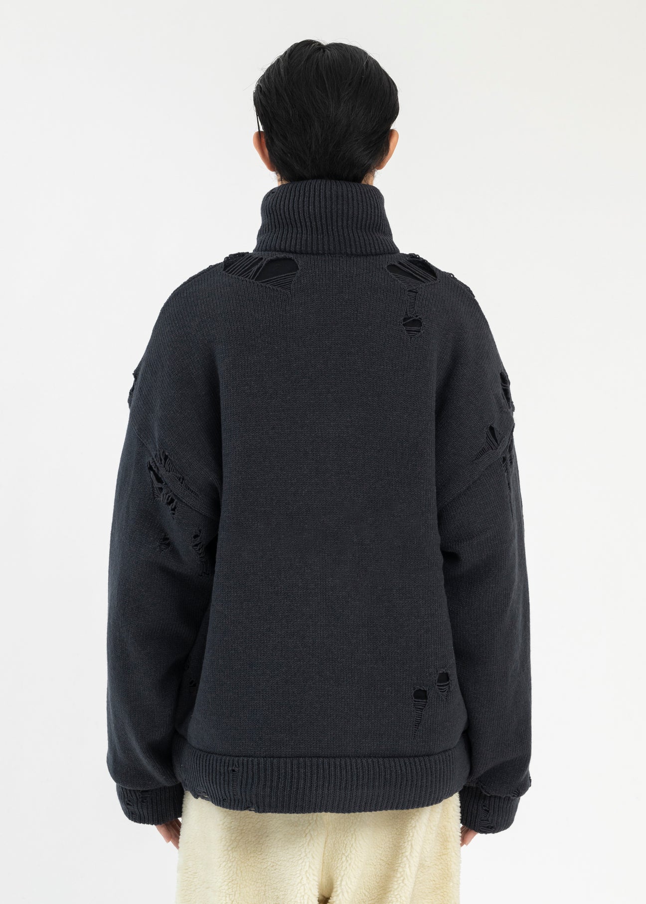 トップス mihara yasuhiro Padded Zip Knit Cardigan Black Padded Zip Knit Cardigan – 017 Shop