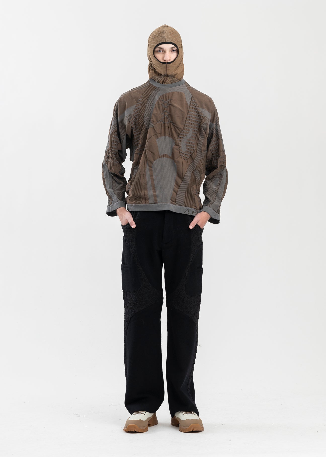 BROWN / GREY OVERSIZE 3D KNIT – 017 Shop