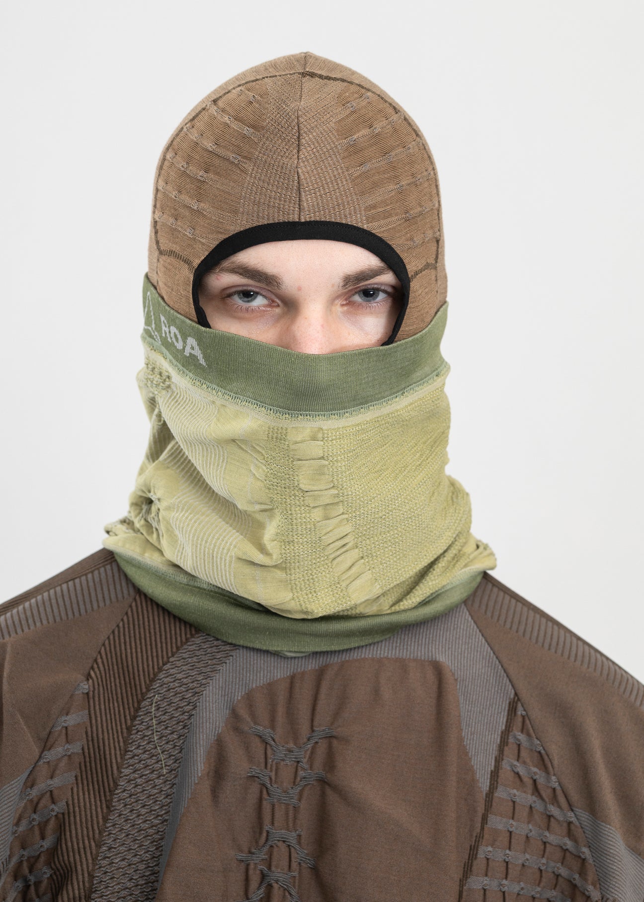 MILITARY GREEN 3D KNIT NECK GAITER – 017 Shop