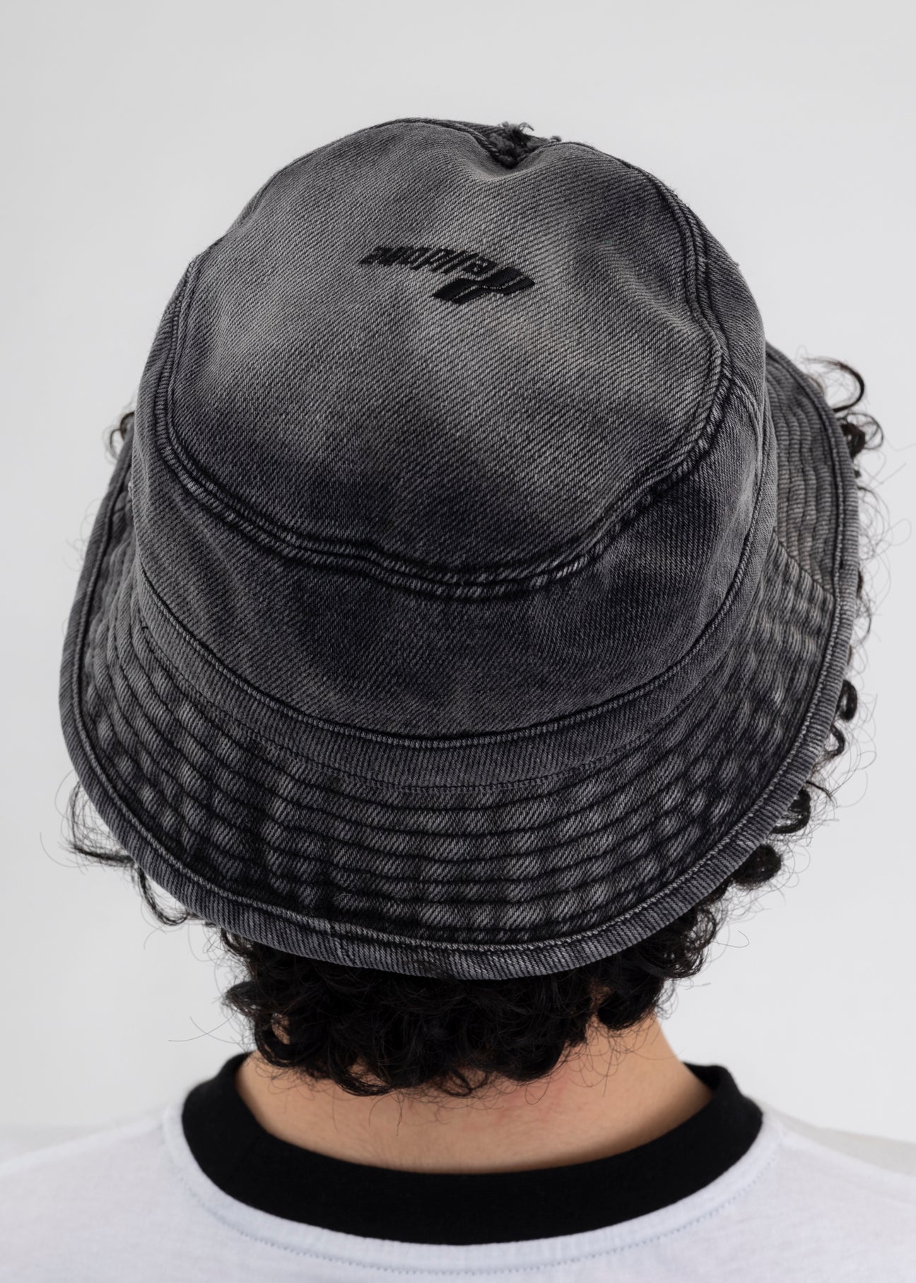 BLACK DIAGONAL DESTROYED DENIM HAT – 017 Shop