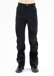 Black Lined Chaos Embroidery Track Pants – 017 Shop