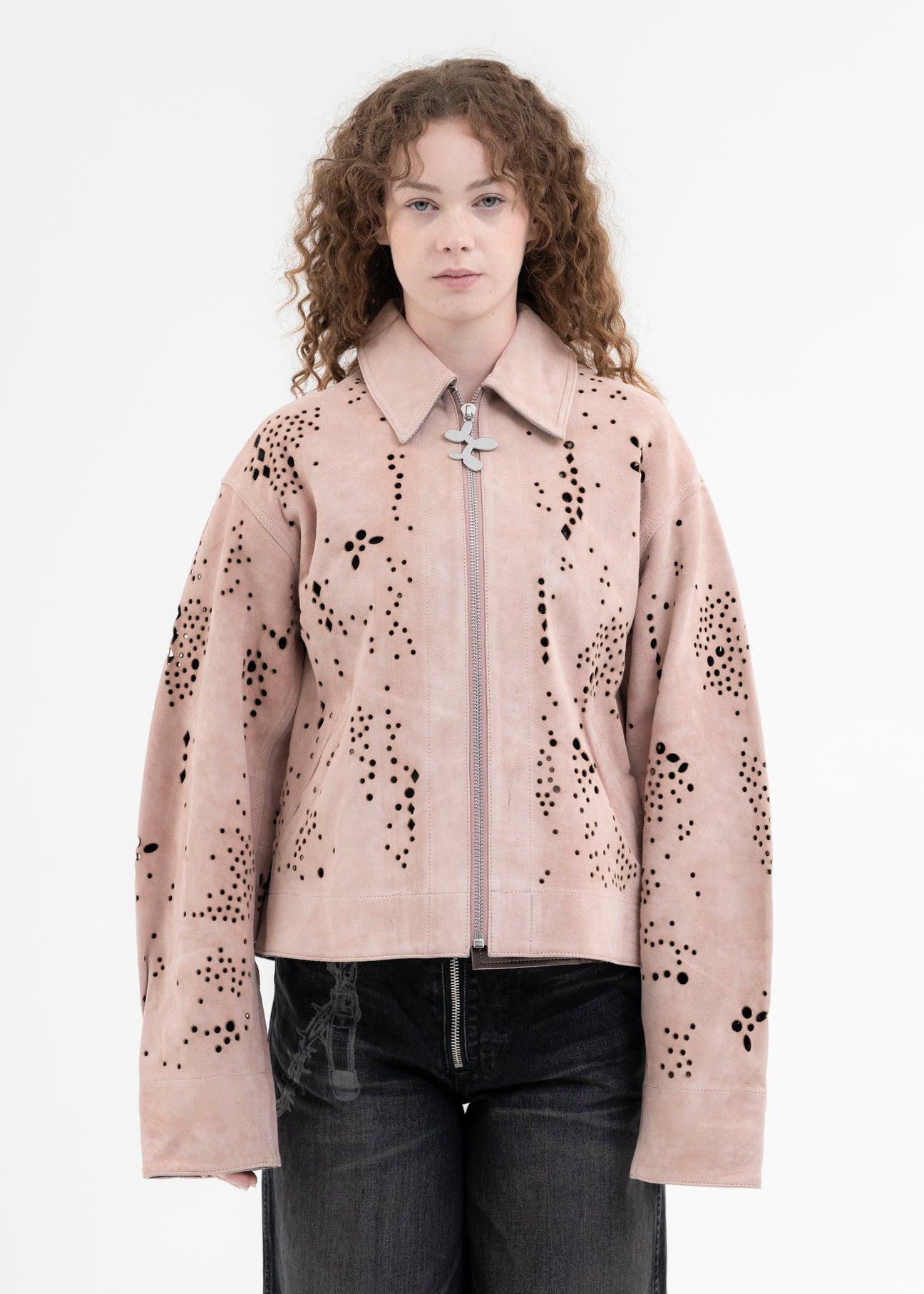 SALMON GALAXY-CUT LEATHER JACKET – 017 Shop SALMON GALAXY-CUT LEATHER JACKET – 017 Shop