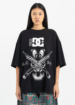 BLACK SHORT SLEEVE WIDE TEE COLLAB WITH DC SHOES ANARCHY – 017 Shop