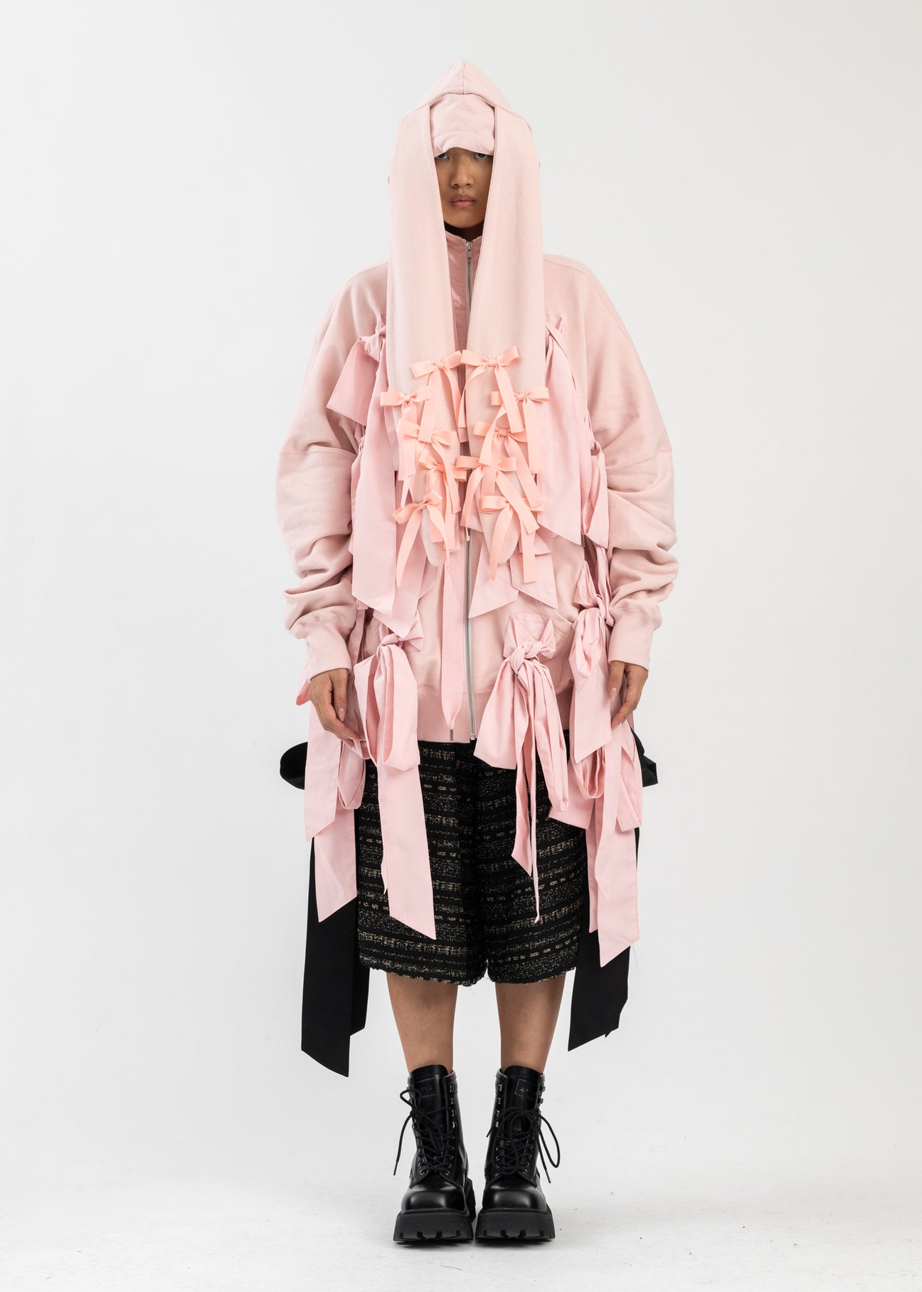 PINK BUNNY RIBBON ZIP PARKA – 017 Shop