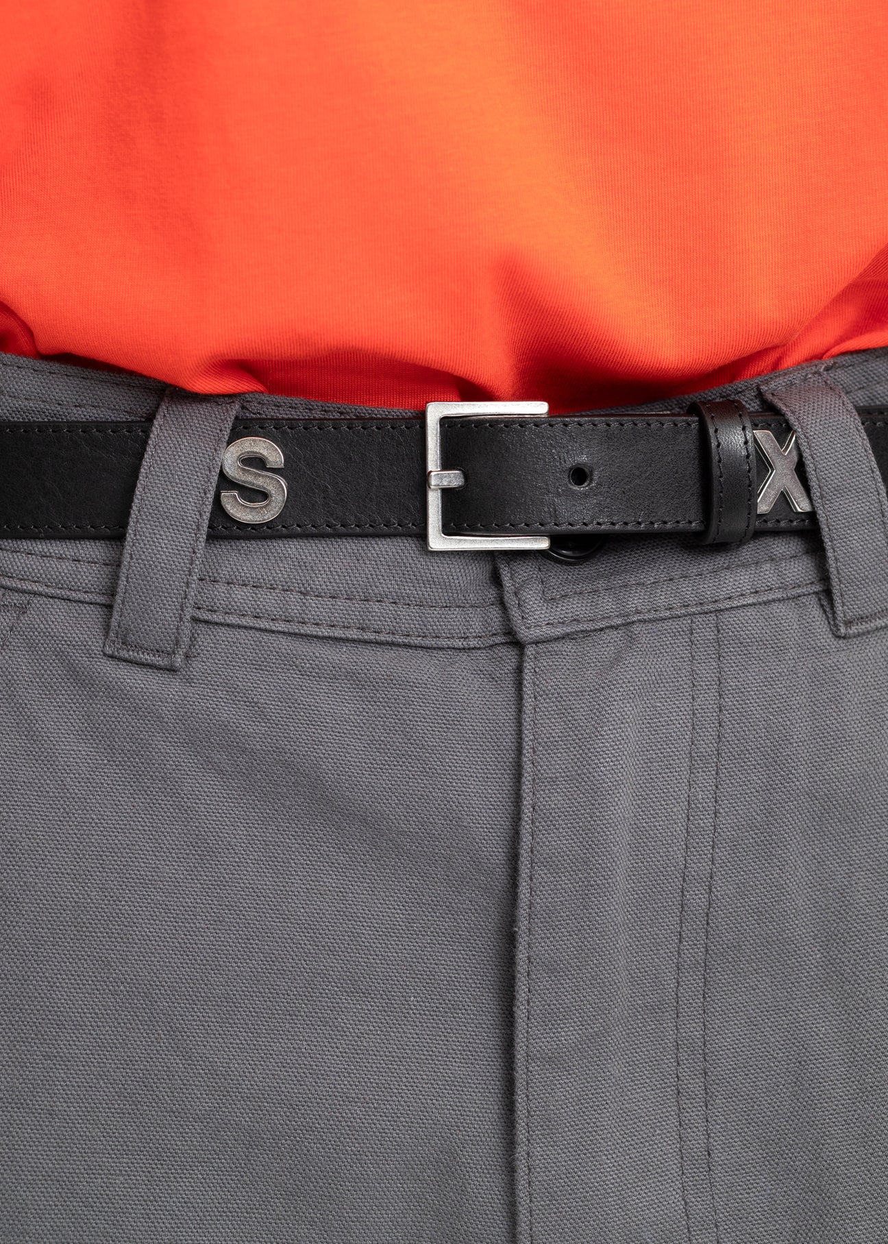 MARTINE ROSE SEX LETTER BELT ブラック Martine Rose: ブラック 'Sex' Letter ベルト | SSENSE 日本