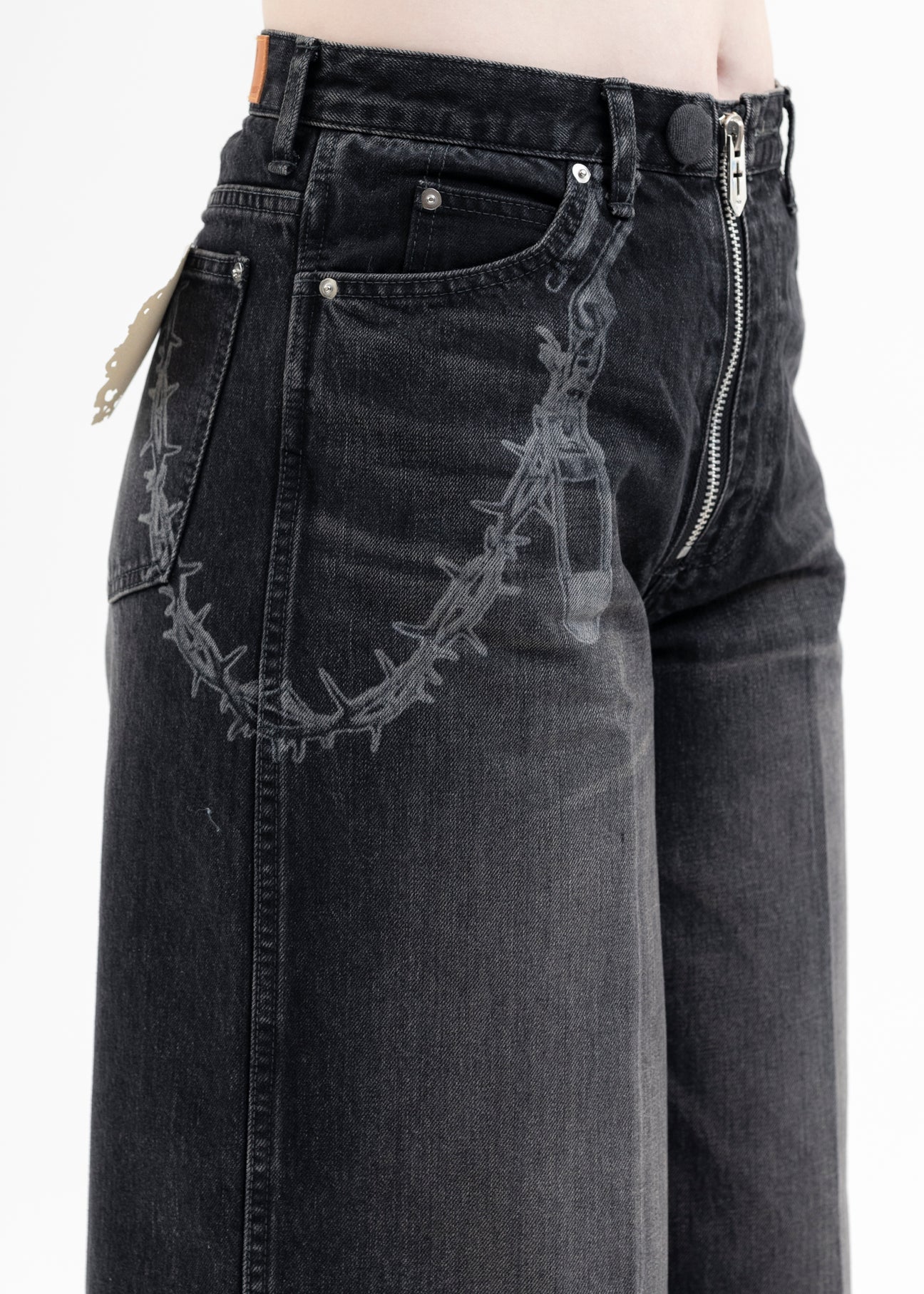 パンツ 23aw MASU BAGGY JEANS FADED BLACK size42 BLACK 
