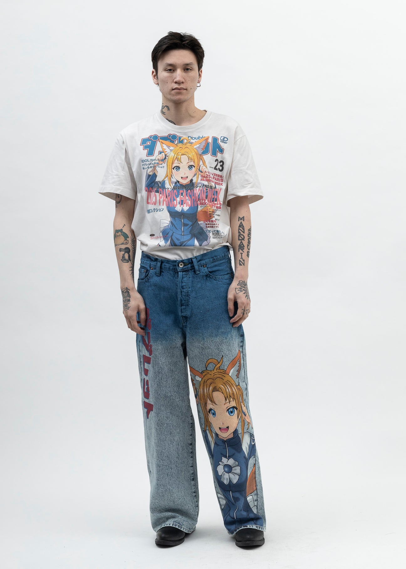 ANIME PRINT Denim Jeans /Fox – 017 Shop