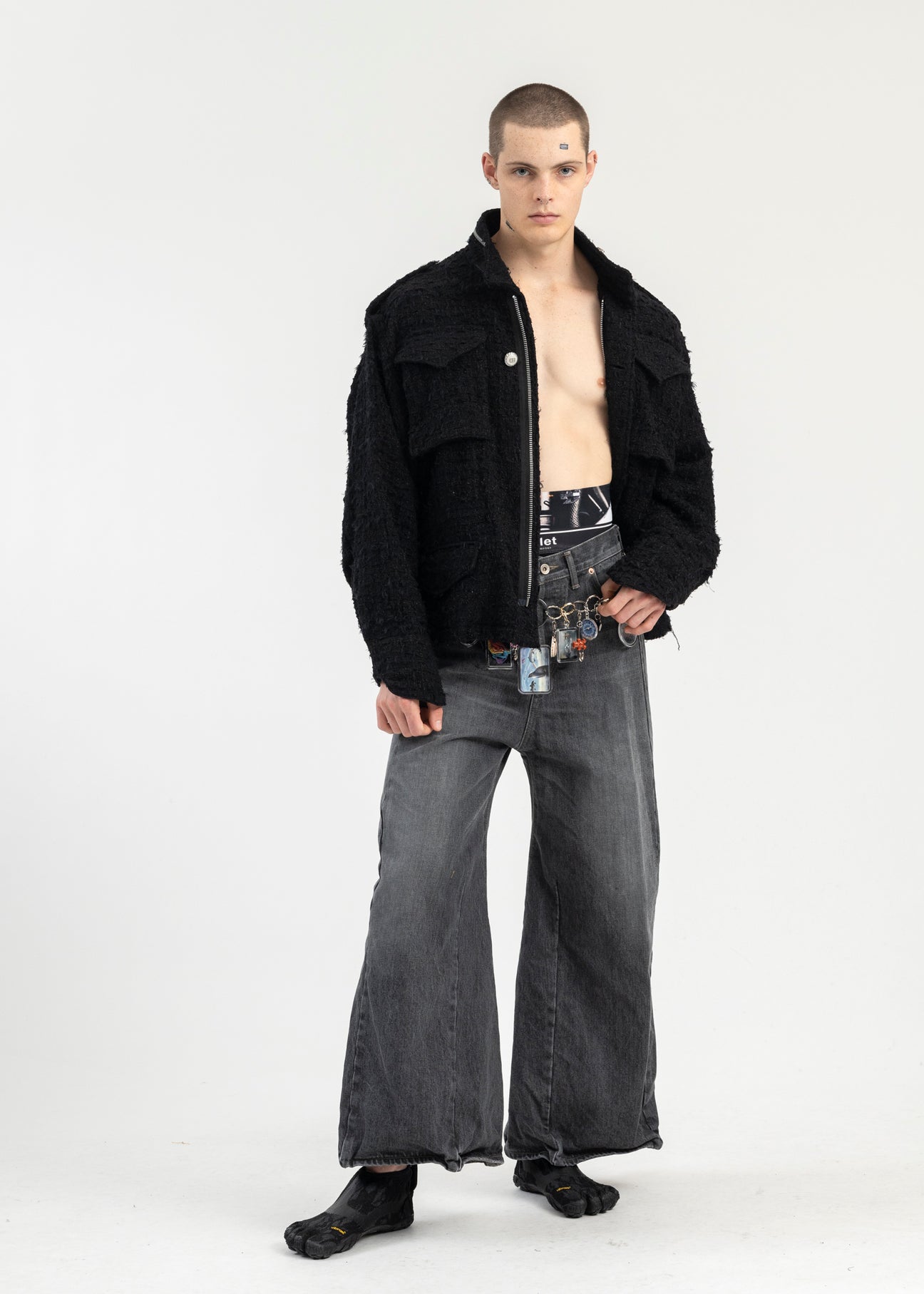 BLACK ROBOT LEGS DENIM PANTS – 017 Shop