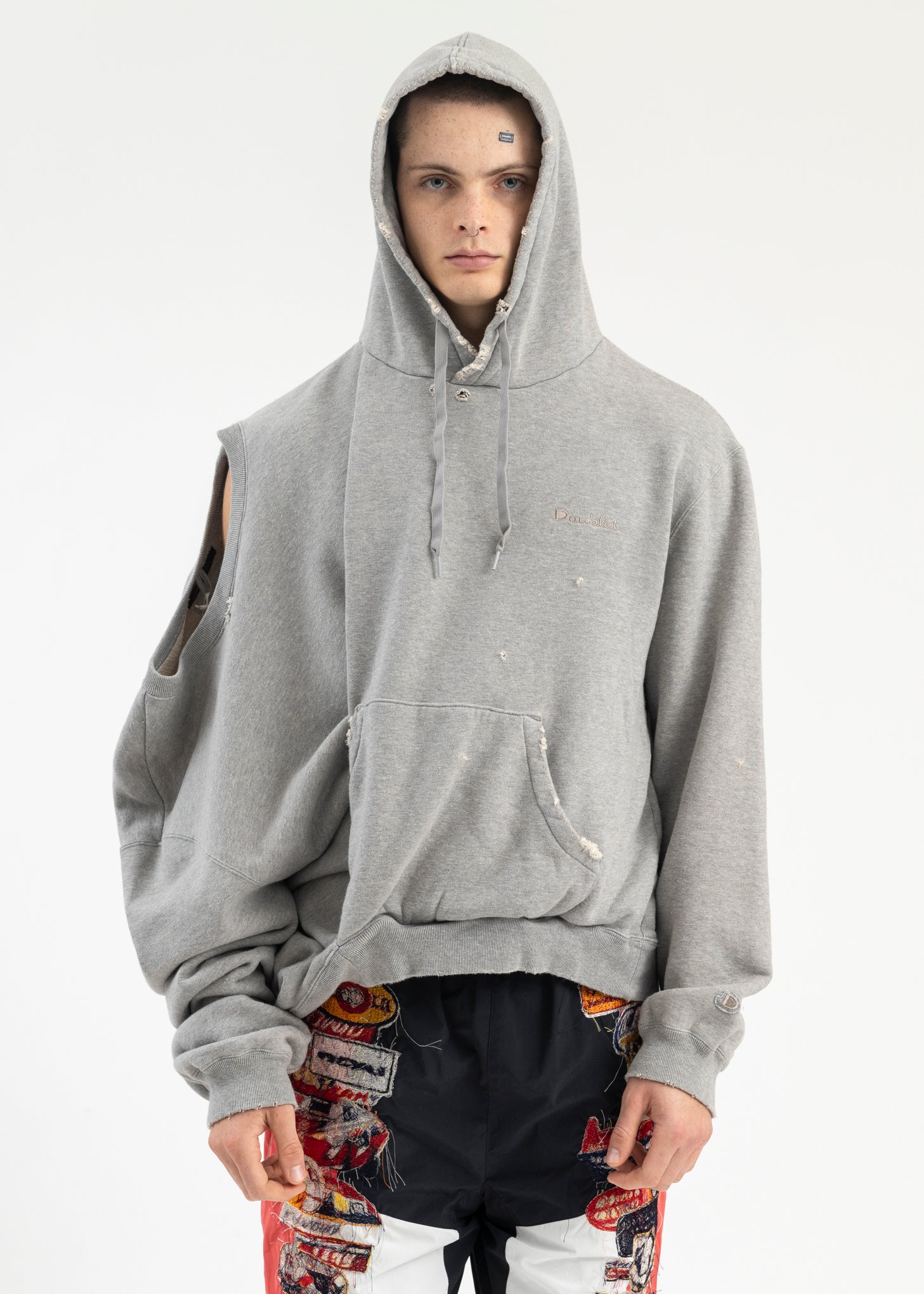 トップス doublet 24SS AI IMAGE MISTAKE HOODIE GREY AI IMAGE GENERATION MISTAKE HOODIE – 017 Shop