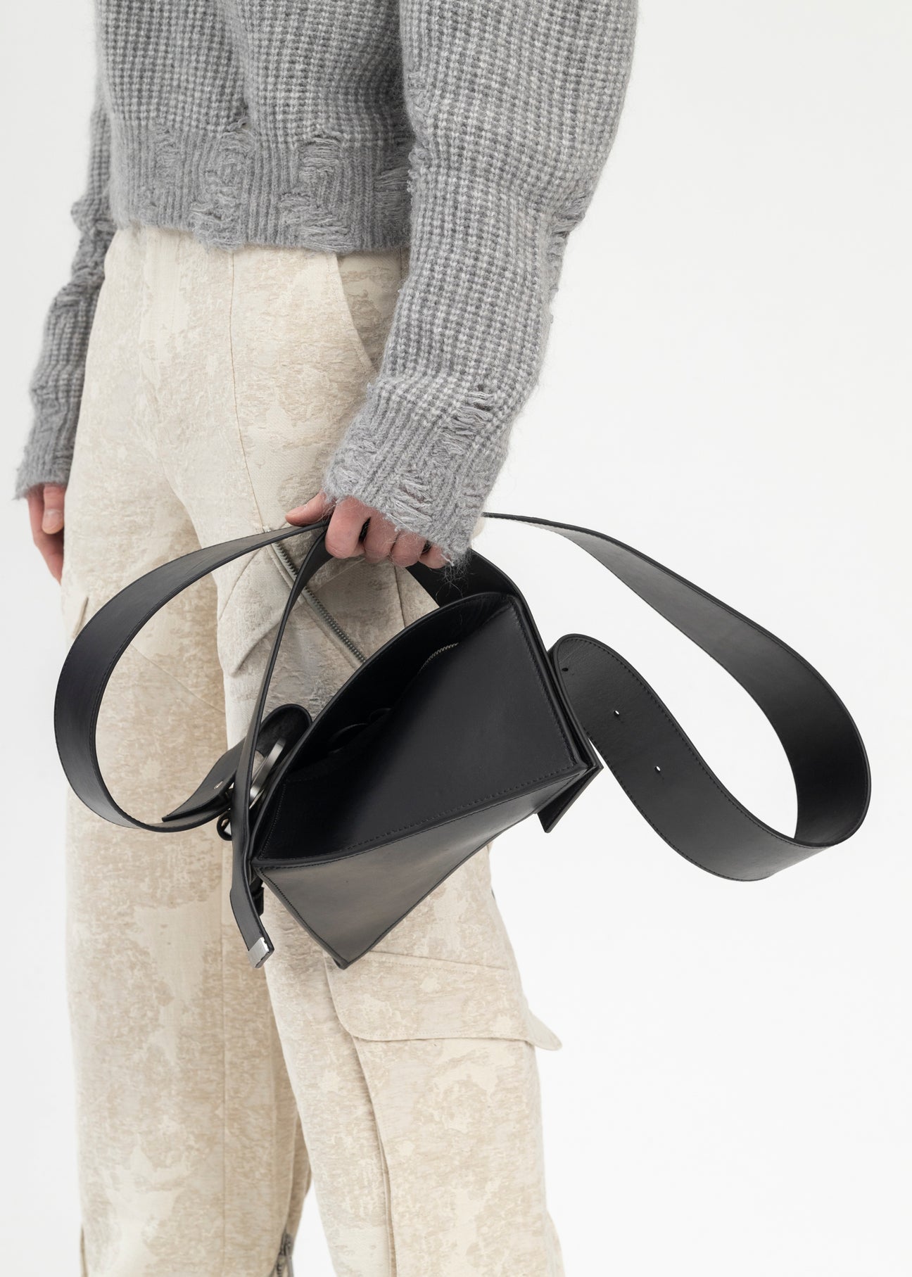 BLACK MAQUETTE LEATHER BAG – 017 Shop