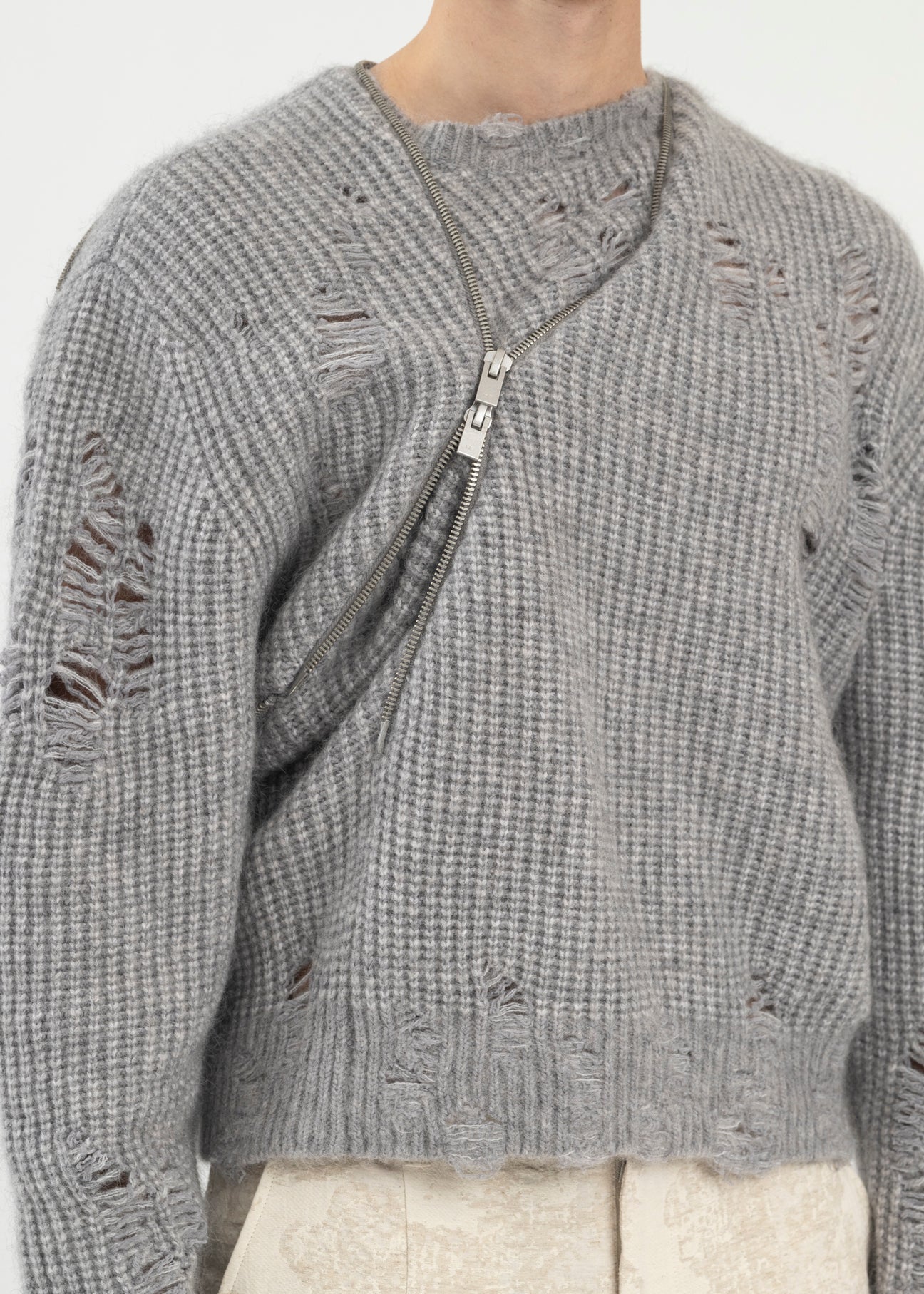 HELIOT EMIL DISTRESSED CARDIGAN グレー 【公式通販】