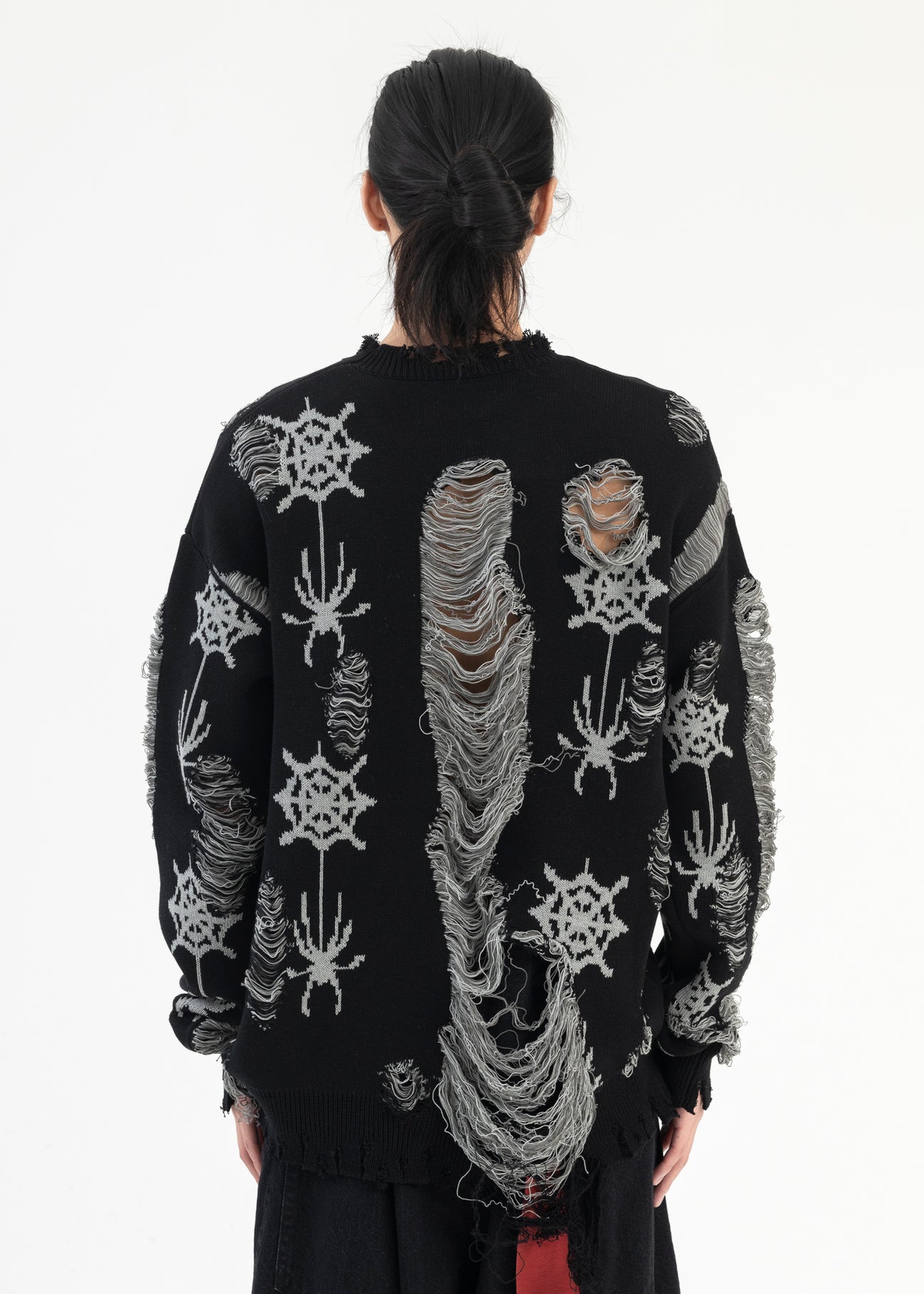 BLACK SPIDER KNIT PULLOVER COLLABORATION WITH RURUMU: – 017 Shop
