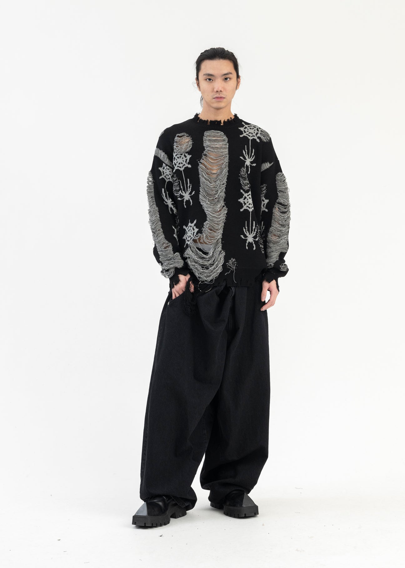トップス SPIDER KNIT PULLOVER WITH RURUMU KIDILL】SPIDER KNIT PULLOVER WITH RURUMU | AYIN