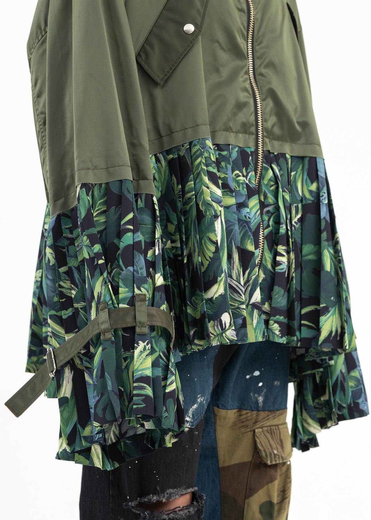 KHAKI GREEN PLEATED MA-1 JACKT – 017 Shop