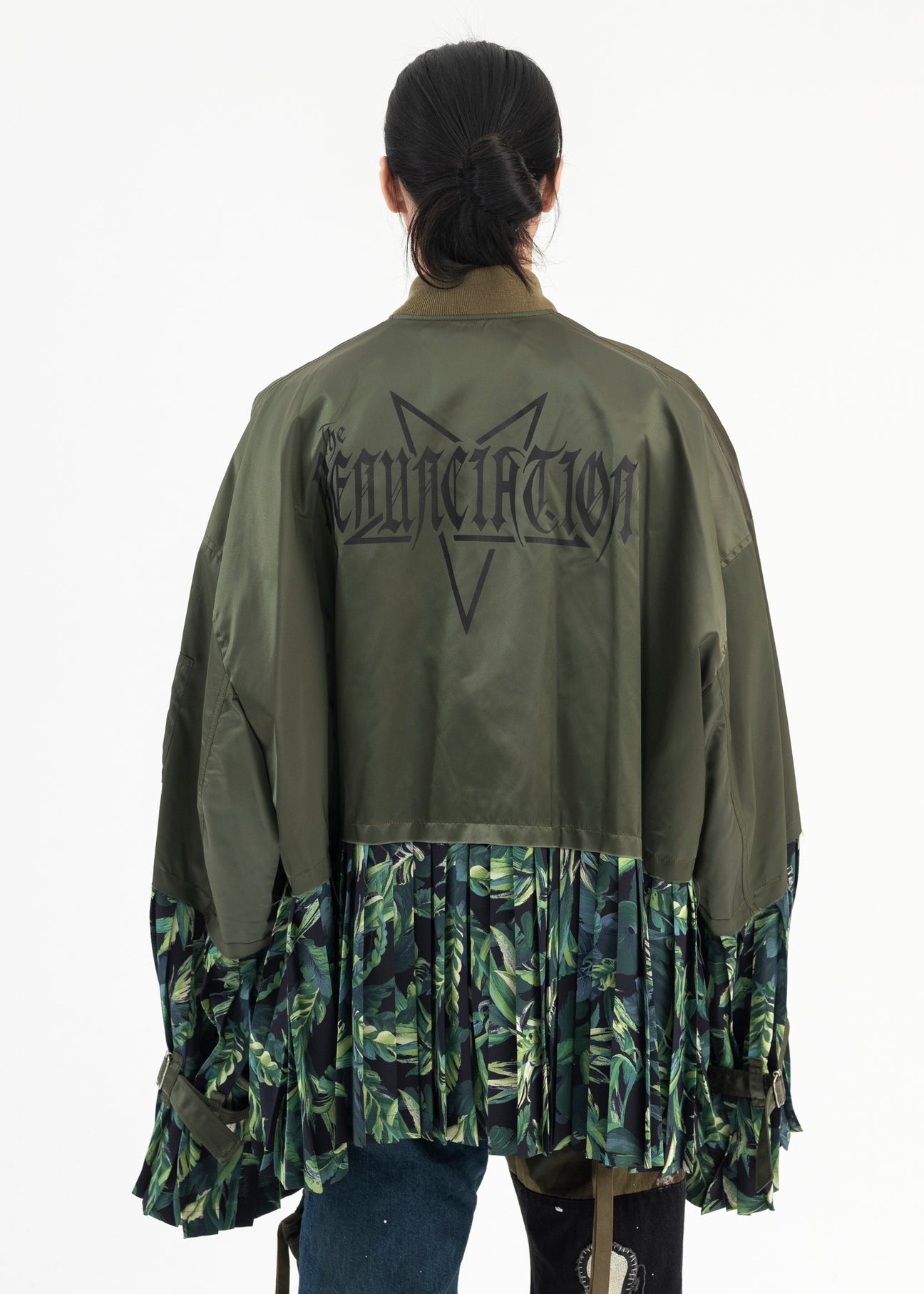 KHAKI GREEN PLEATED MA-1 JACKT – 017 Shop
