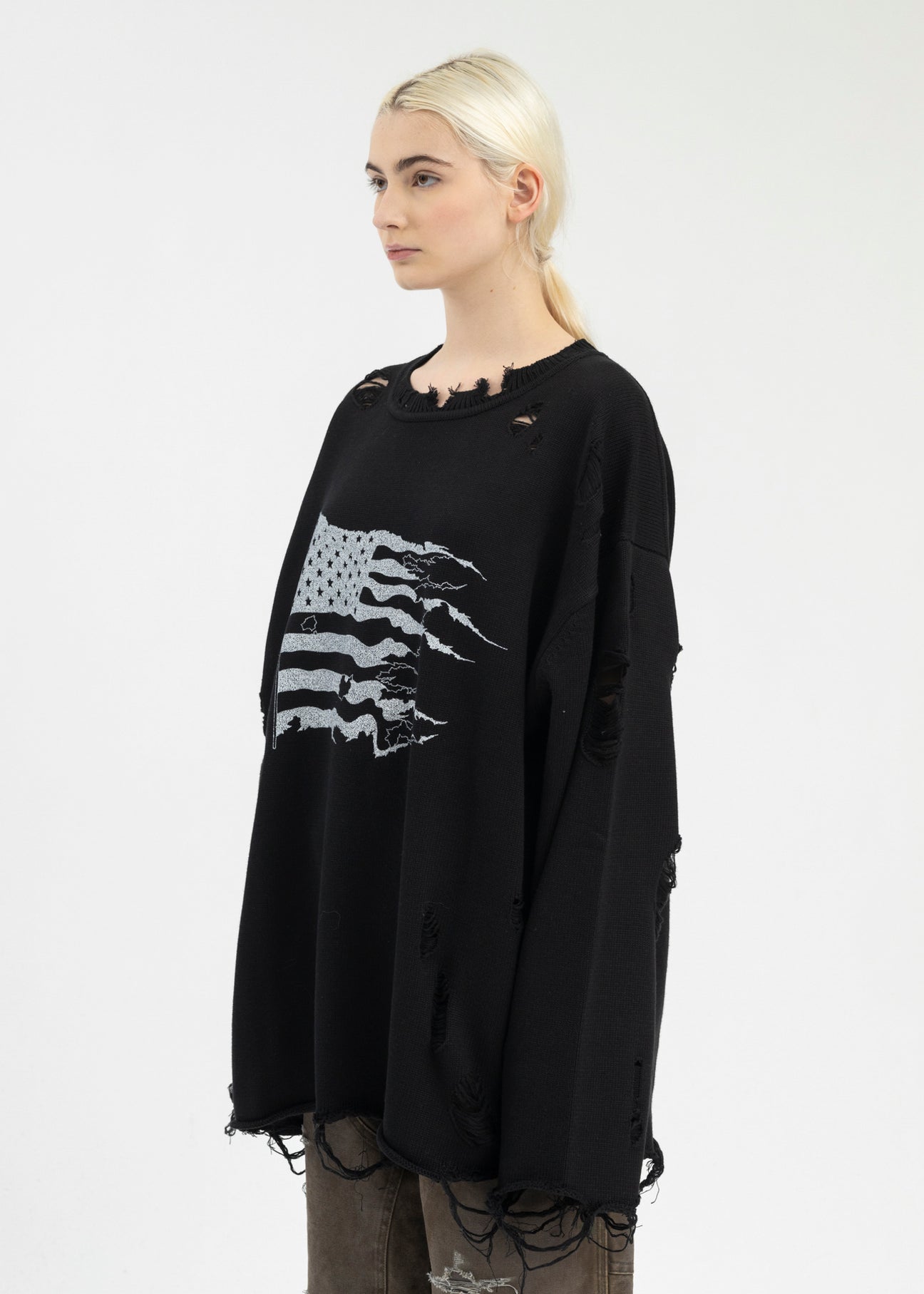 KAMIYA Destroyed Long Sleeve Knit 新品 通販
