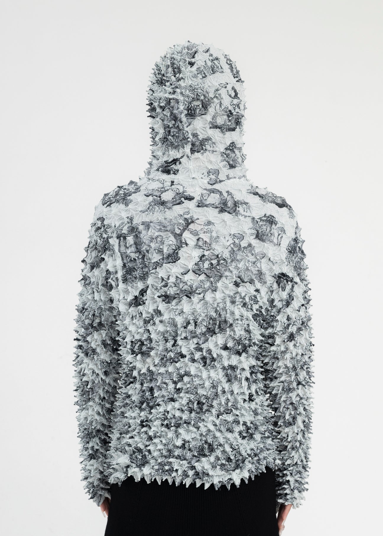 masu COMIC TOILE DE JOUY SPIKY HOODIE