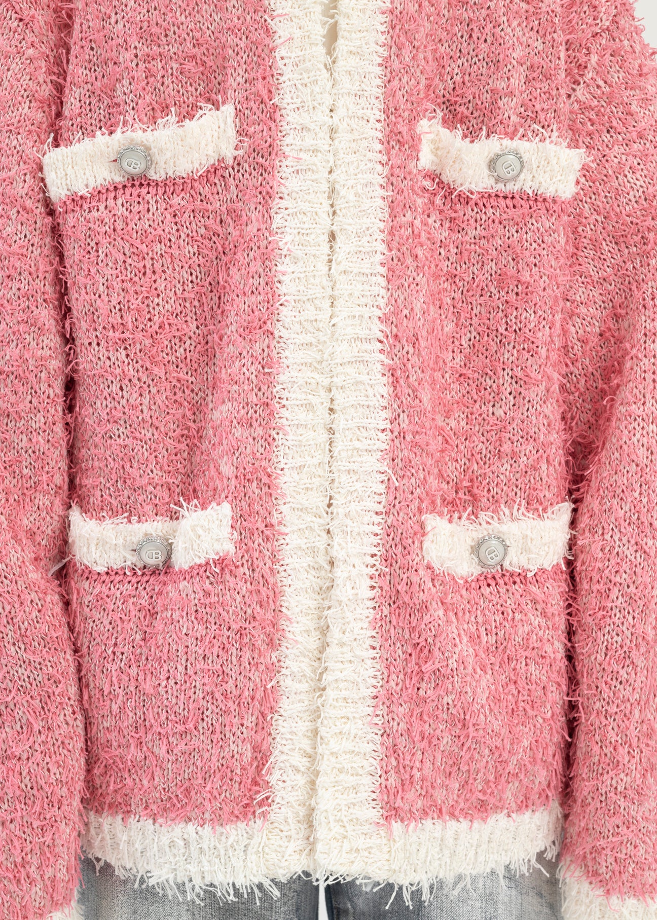 PINK TWEED KNIT CARDIGAN – 017 Shop
