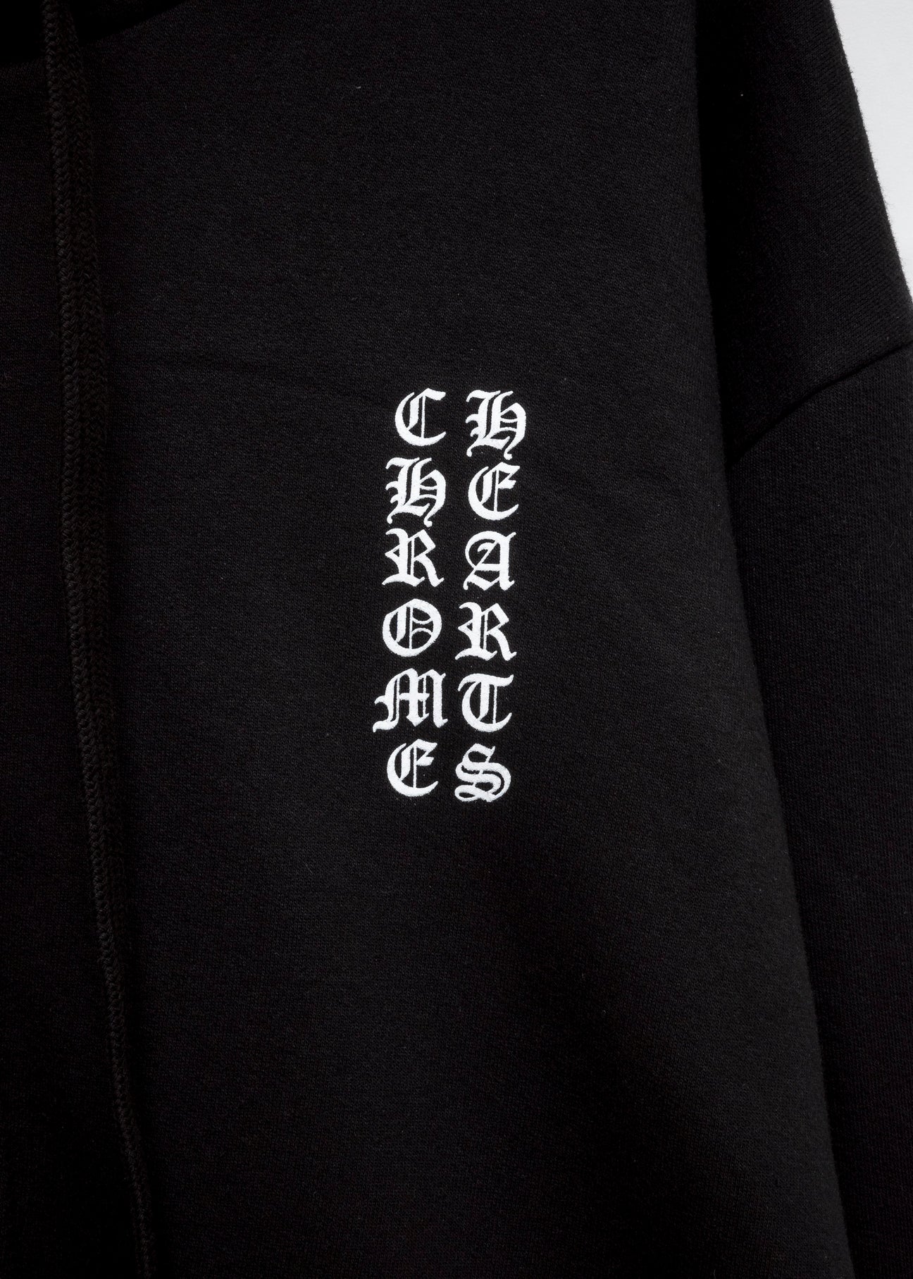 Chrome Hearts CH Black White Classic Arm Script Zip Up Hoodie