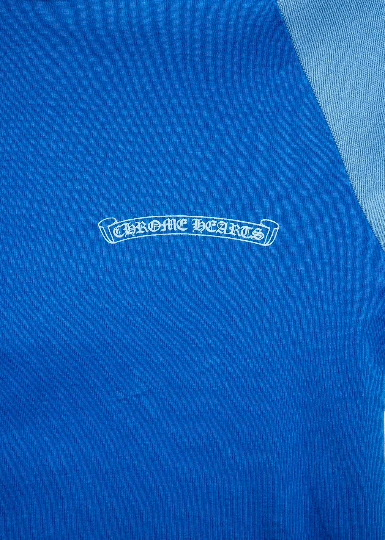 Chrome Hearts CH Two Tone Blue Womens Scroll Baseball Tee