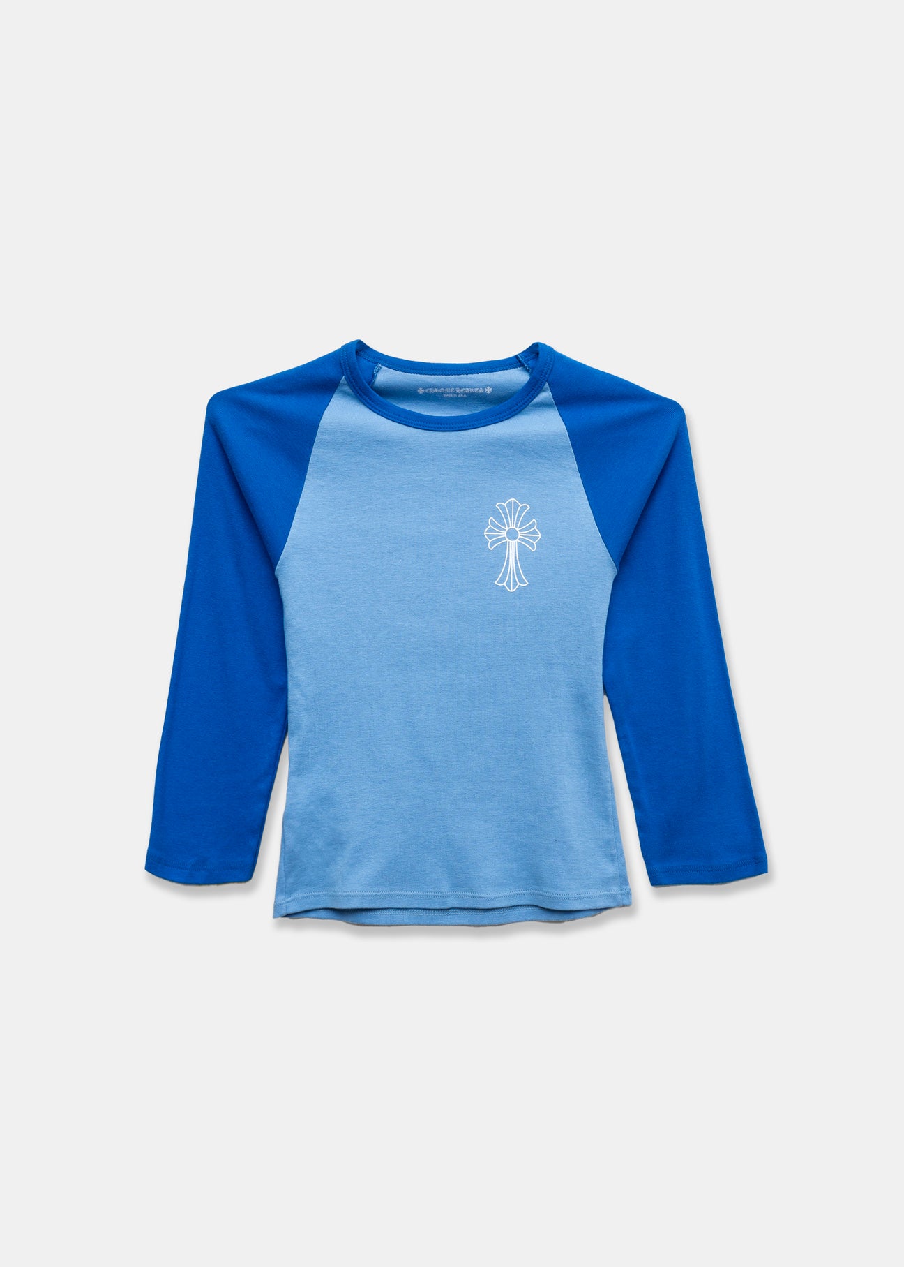 Chrome Hearts CH Two Tone Blue Womens Cemetery Baseball 3 /4 