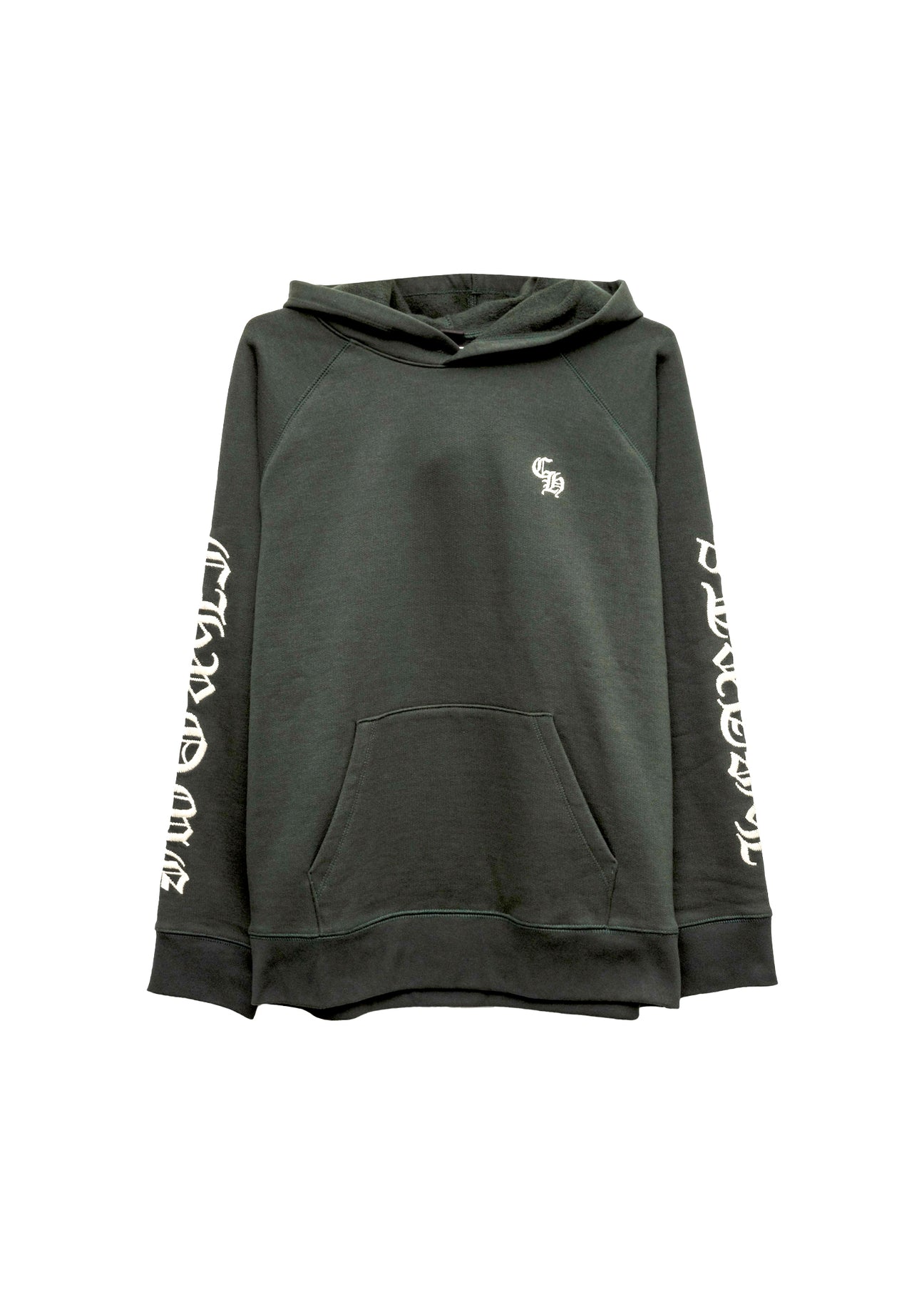 Chrome Hearts CH Forest Green Stitched Script Hoodie – 017 Shop