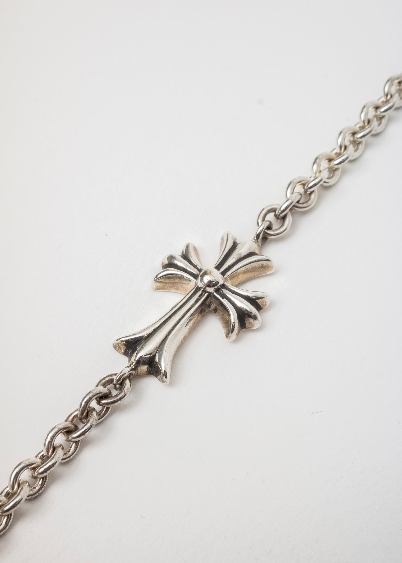 アクセサリー Chrome Hearts Chain Baby Fat Bracelet Silver CH Chain Large Baby Fat Cross Bracelet – 017 Shop