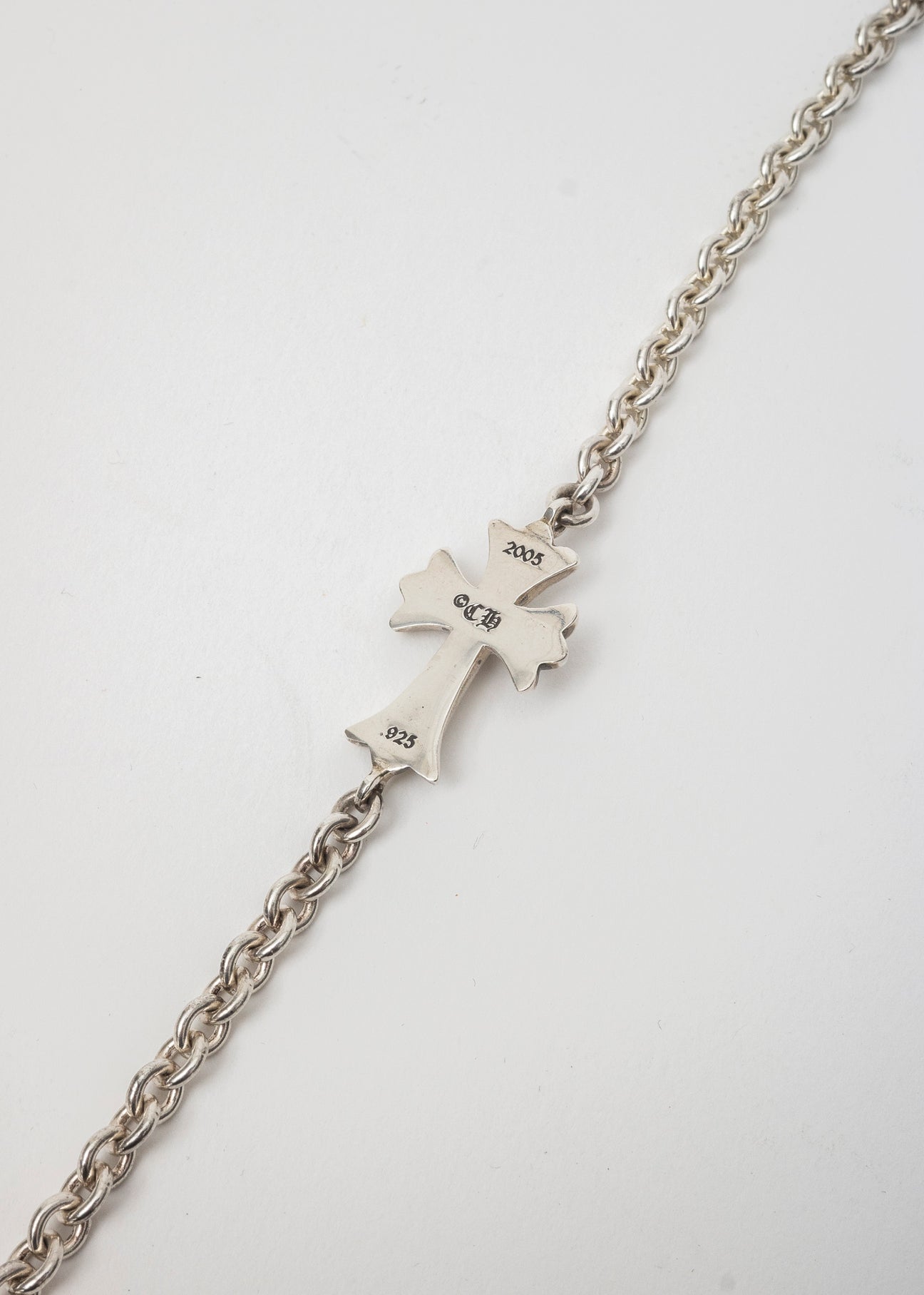 Silver CH Chain Large Baby Fat Cross Bracelet – 017 Shop