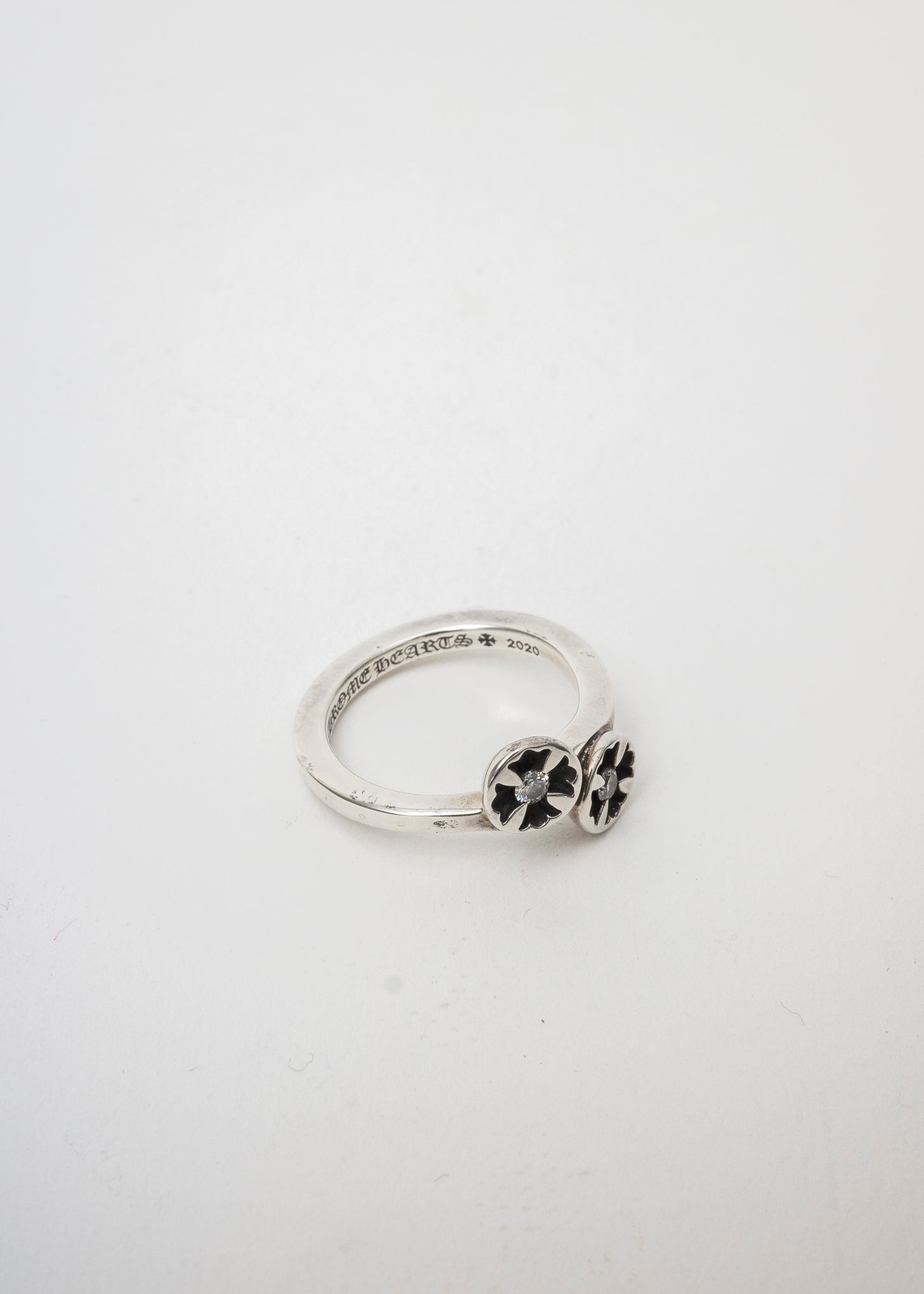 Silver CH CBL NGTV Nail 2 Diamond Ring – 017 Shop