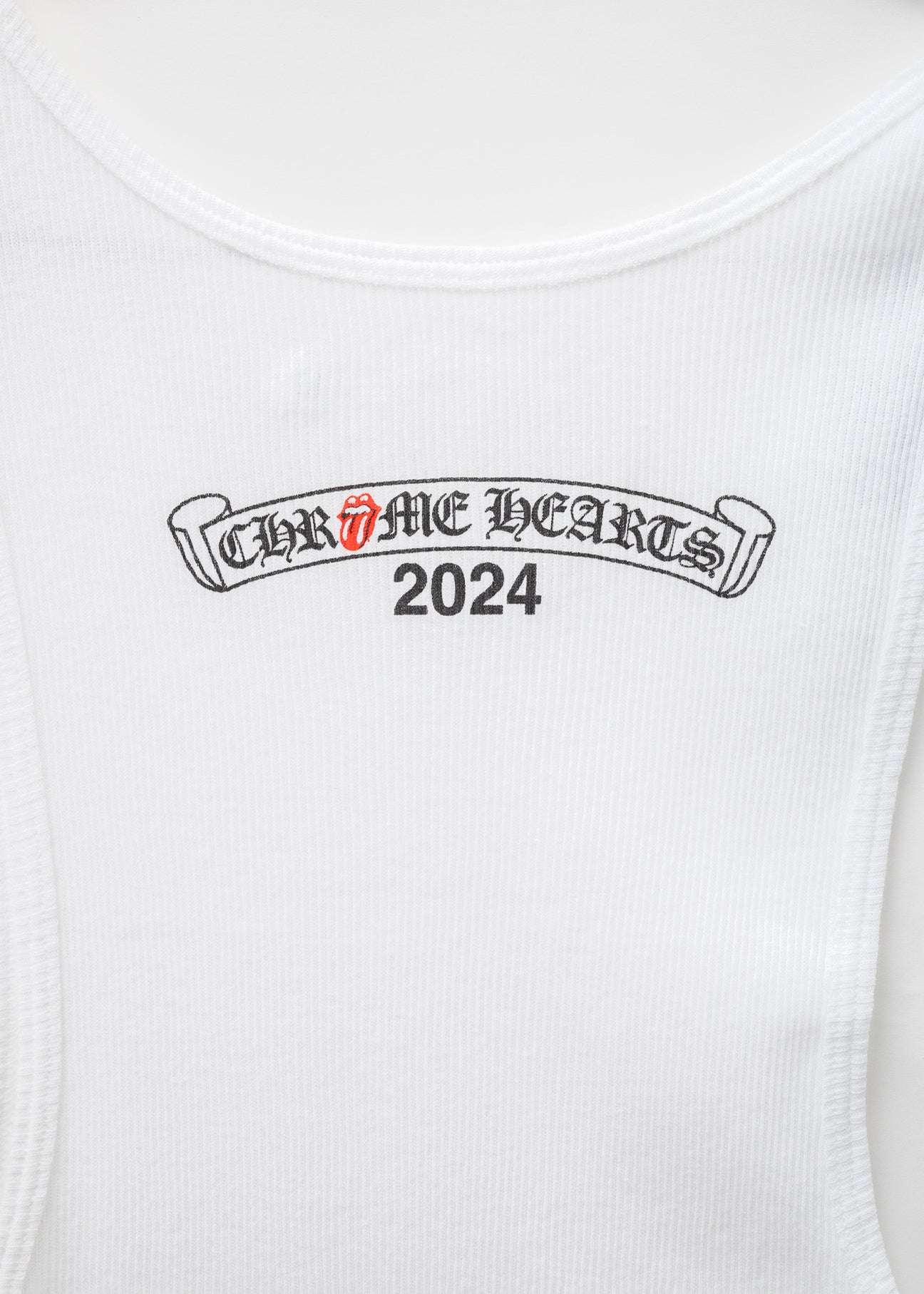 Chrome Hearts x Rolling Stones White Red Lips + Tongue Tank Top Chrome Hearts x Rolling Stones White Red Lips + Tongue Tank Top