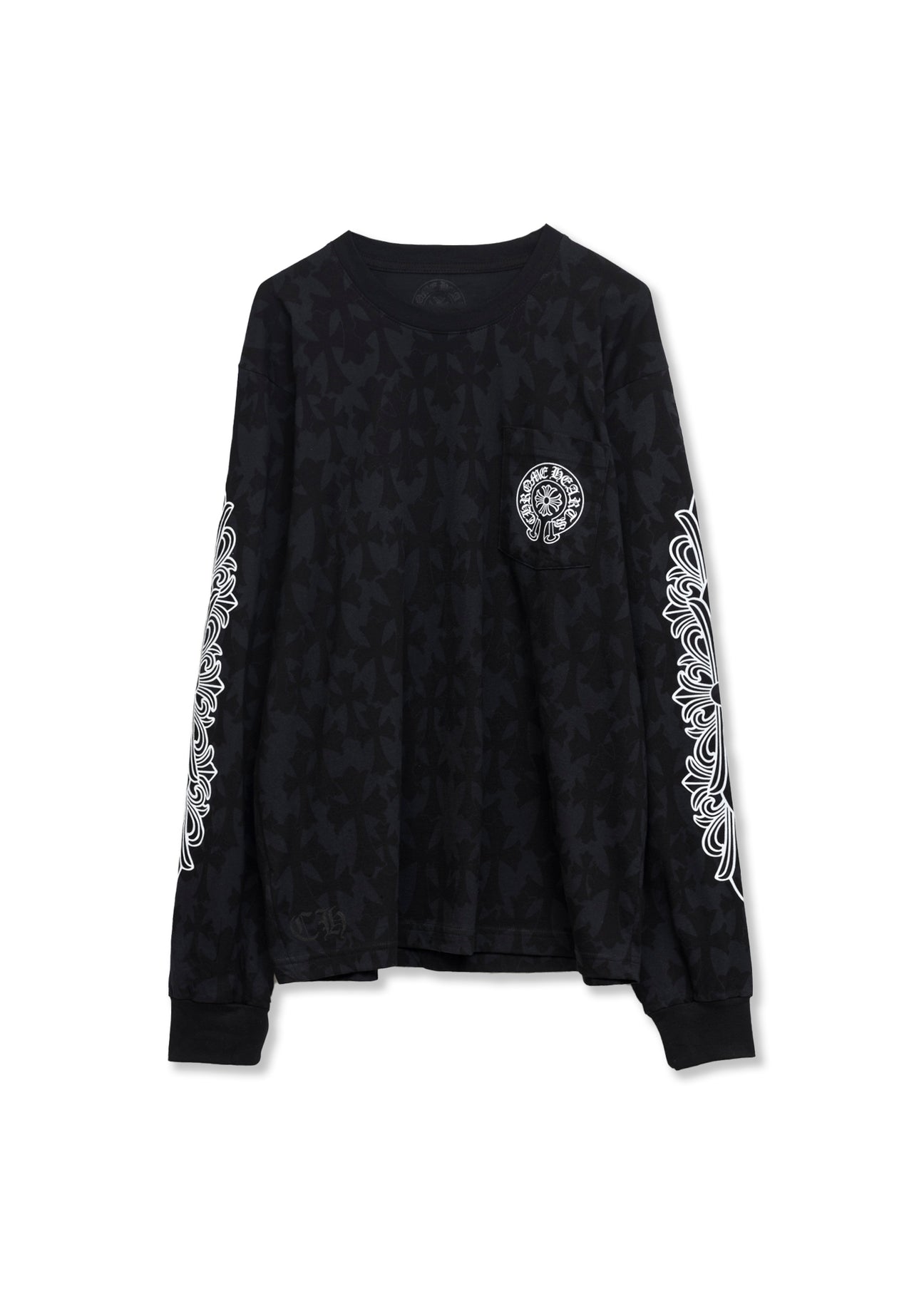 Black Cross Camo Chrome Hearts Logo Long Sleeve T-Shirt – 017 Shop
