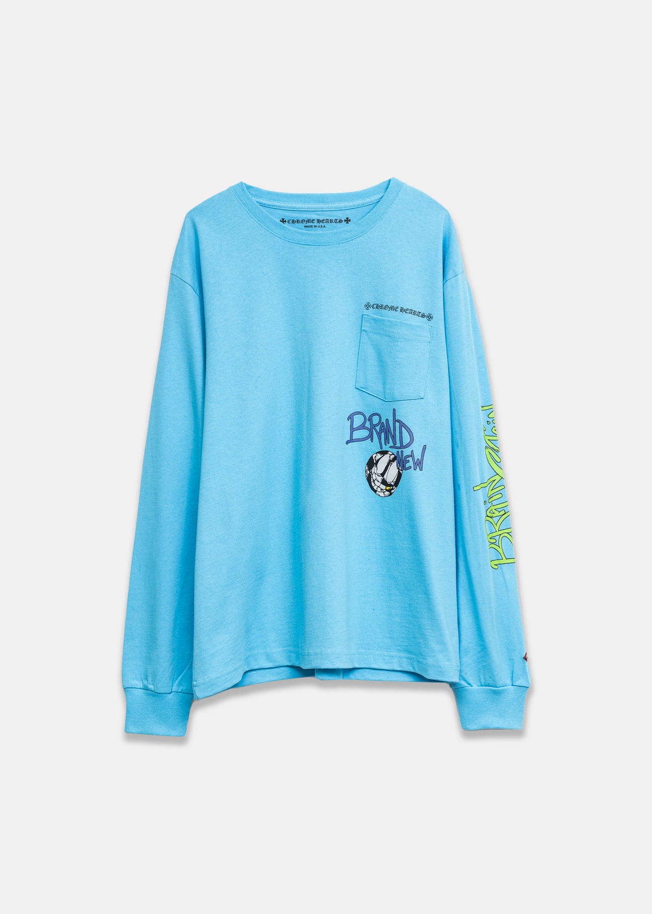 Sky Blue Chrome Hearts x Matty Boy Long Sleeve T-Shirt – 017