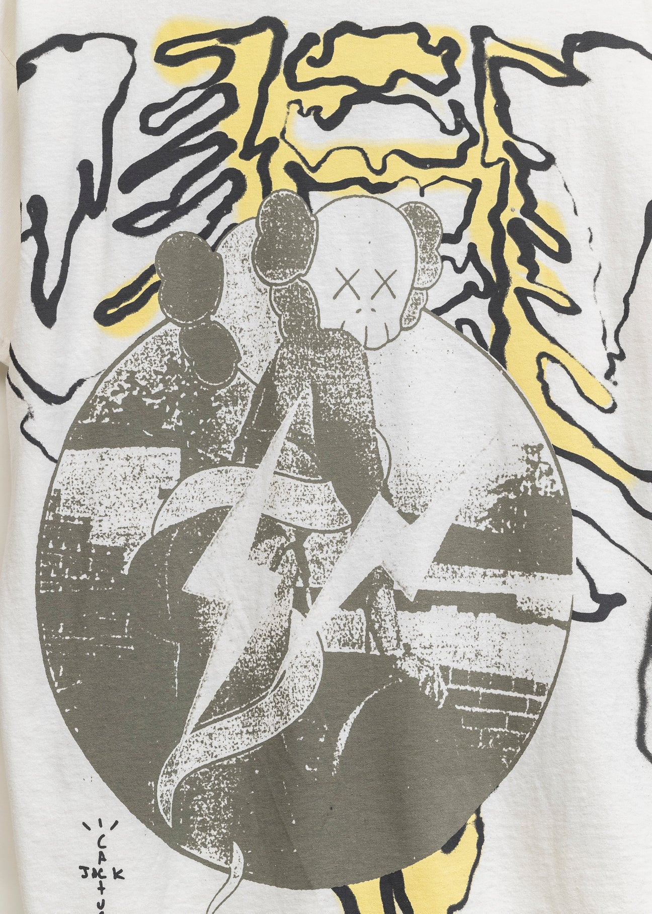 Cactus Jack by Travis Scott x KAWS For Fragment Tee 'Vintage Wash