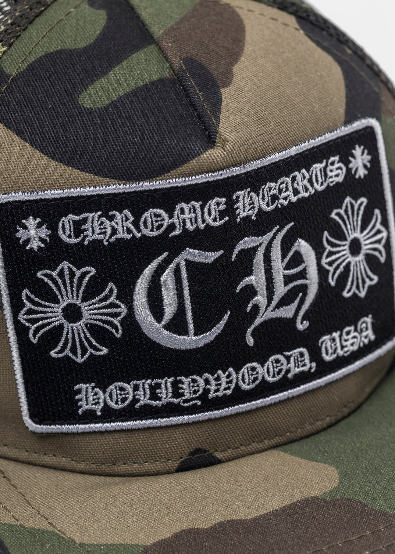 帽子 CH Logo Holly Wood USA. (Camouflage) Camo Chrome Hearts Hollywood Trucker – 017 Shop