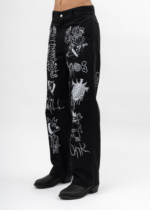 KIDILL×EDWIN Patch Slim Tapered Pants Black KIDILL × EDWIN Patch Slim Tapered Pants – 017 Shop