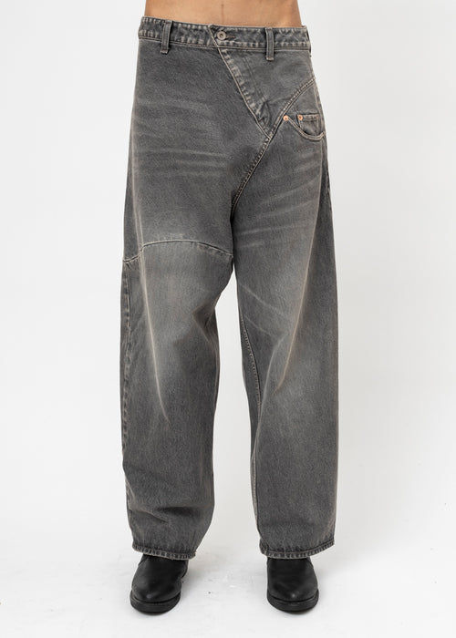 GREY DYED DENIM OCTET 2D CARGO TROUSERS – 017 Shop
